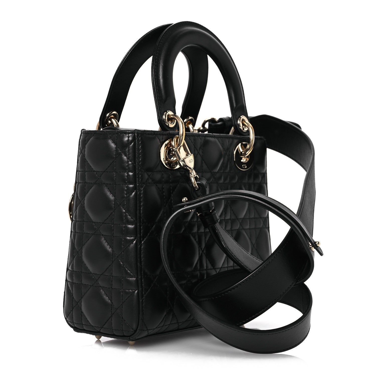 Christian Dior Lambskin Cannage Small My ABCDior Lady Dior Black 3 of 14