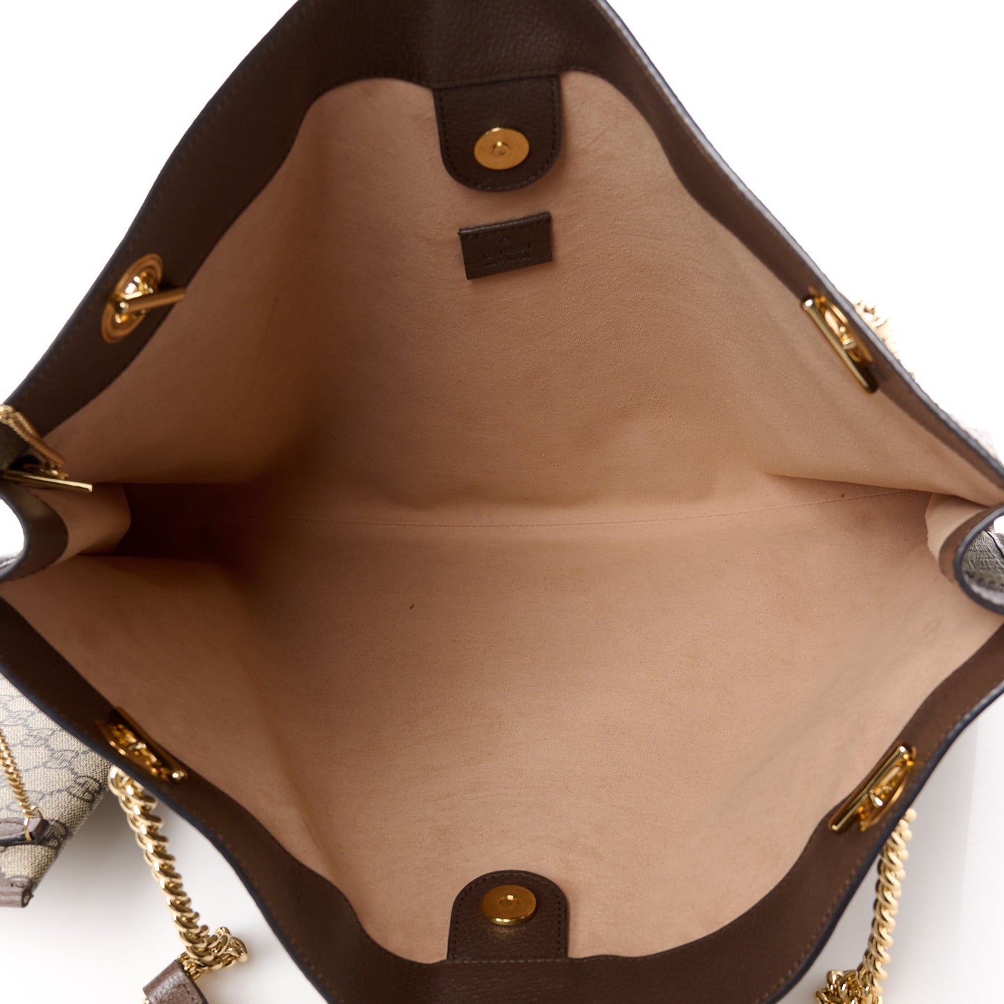 GG Supreme Monogram Large Rajah Chain Tote Beige New Acero