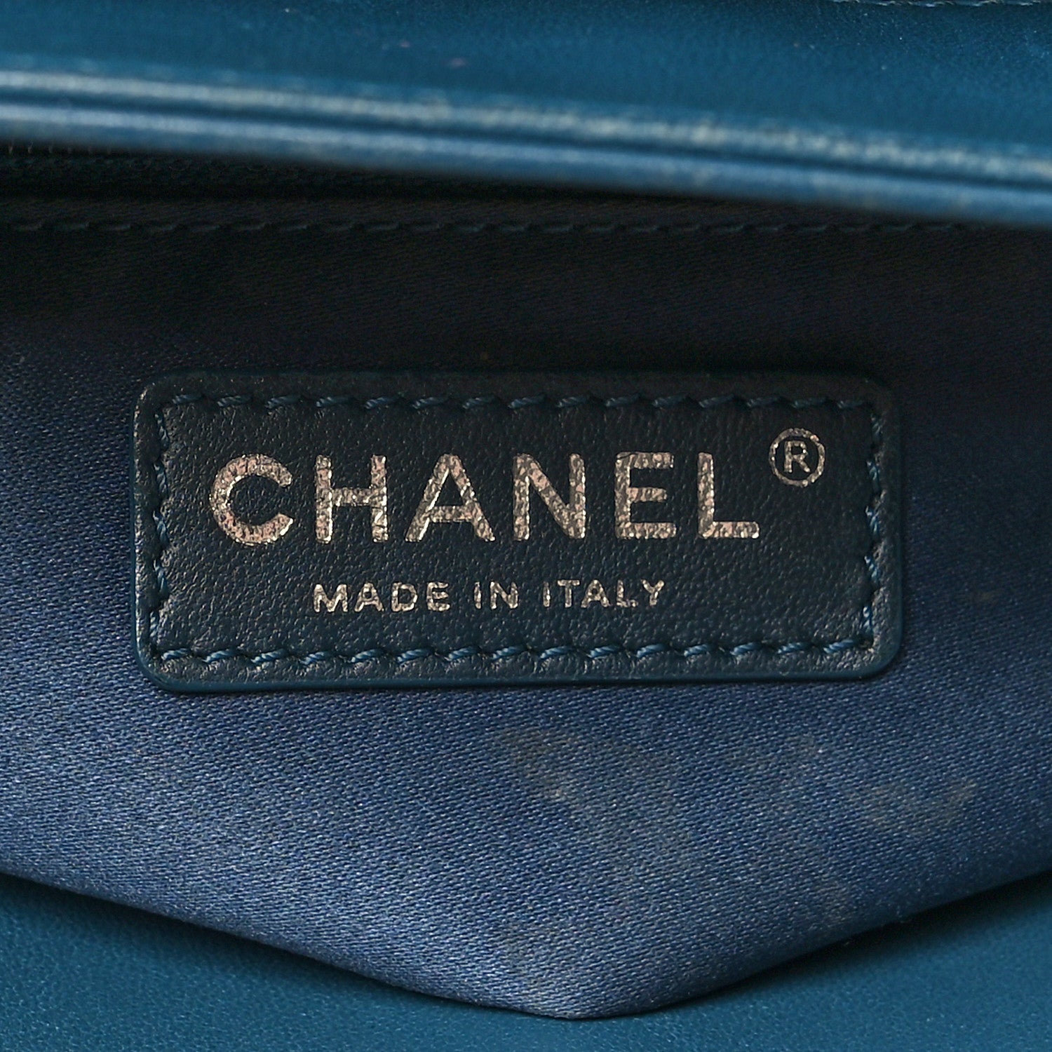 Chanel Lambskin Quilted Easy Carry Shopping Tote Blue 10 of 19