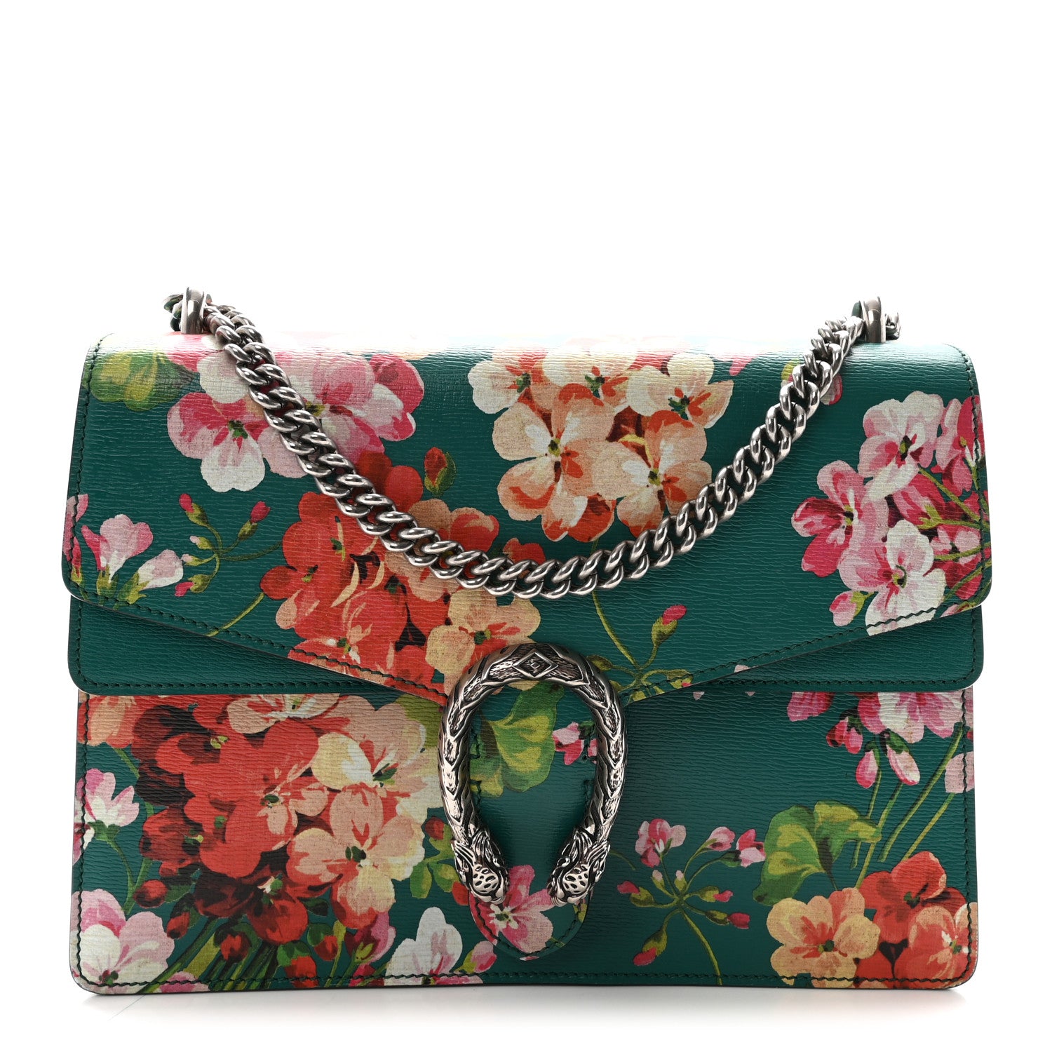 Gucci Calfskin Blooms Print Medium Dionysus Shoulder Bag Bright