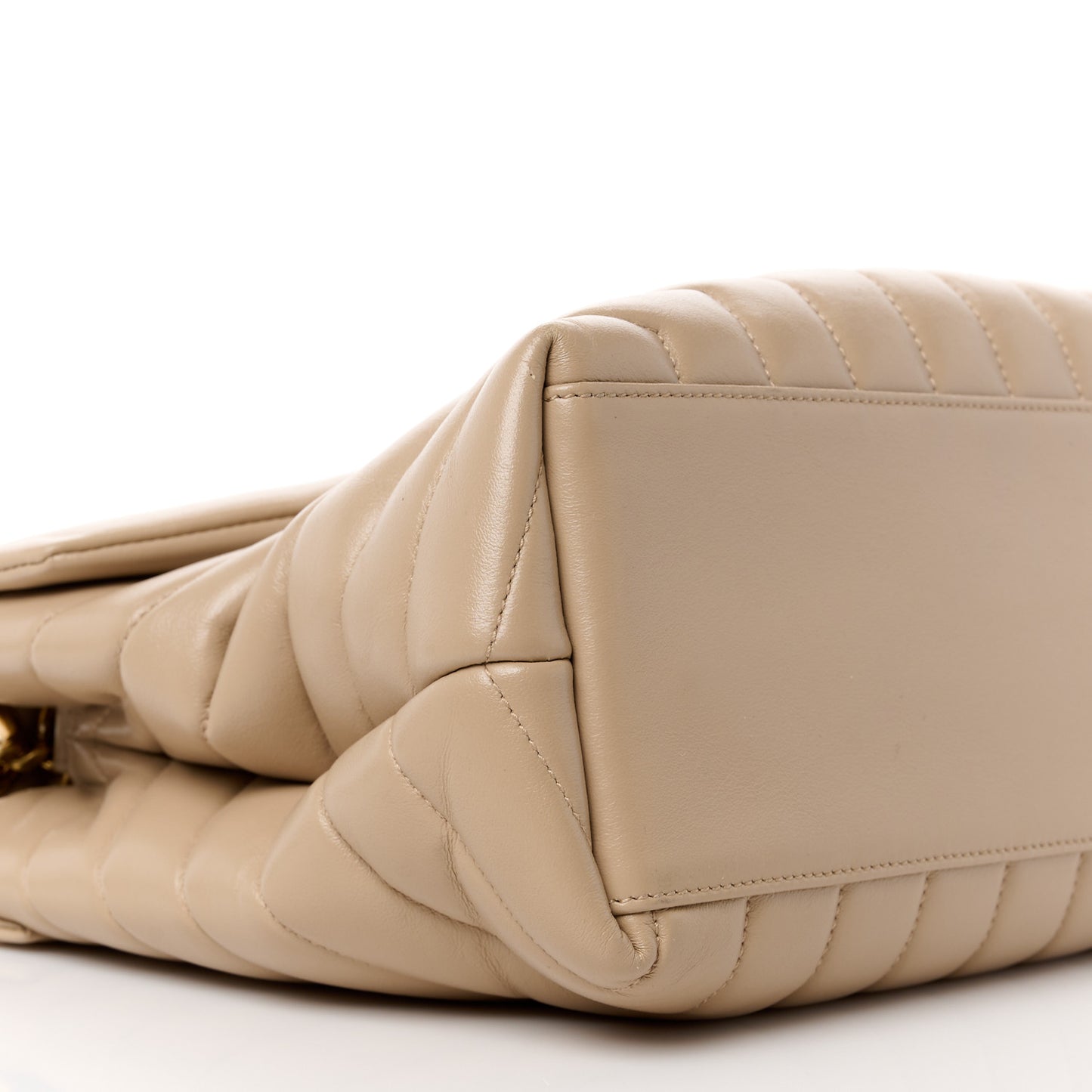 Calfskin Y Quilted Monogram Medium Loulou Chain Satchel Dark Beige