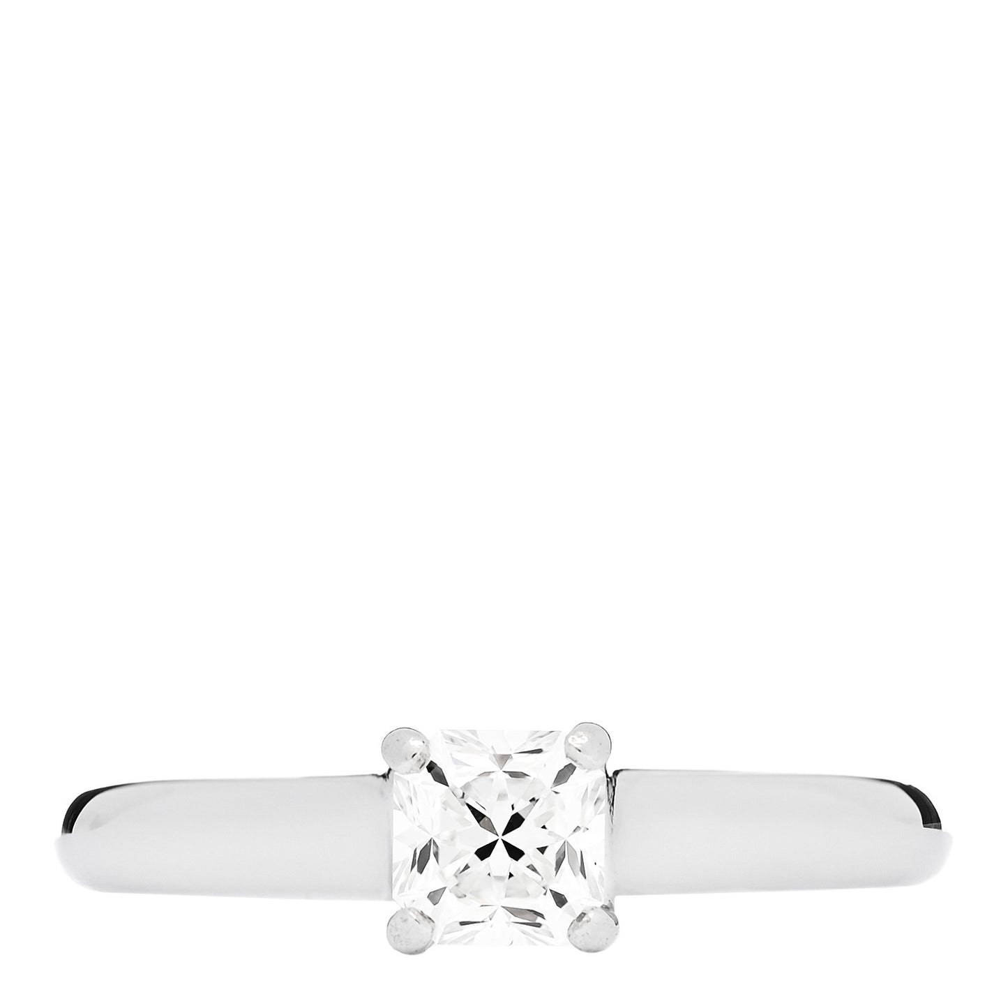Platinum Diamond .54ct Solitaire Lucida Engagement Ring 54 6.75