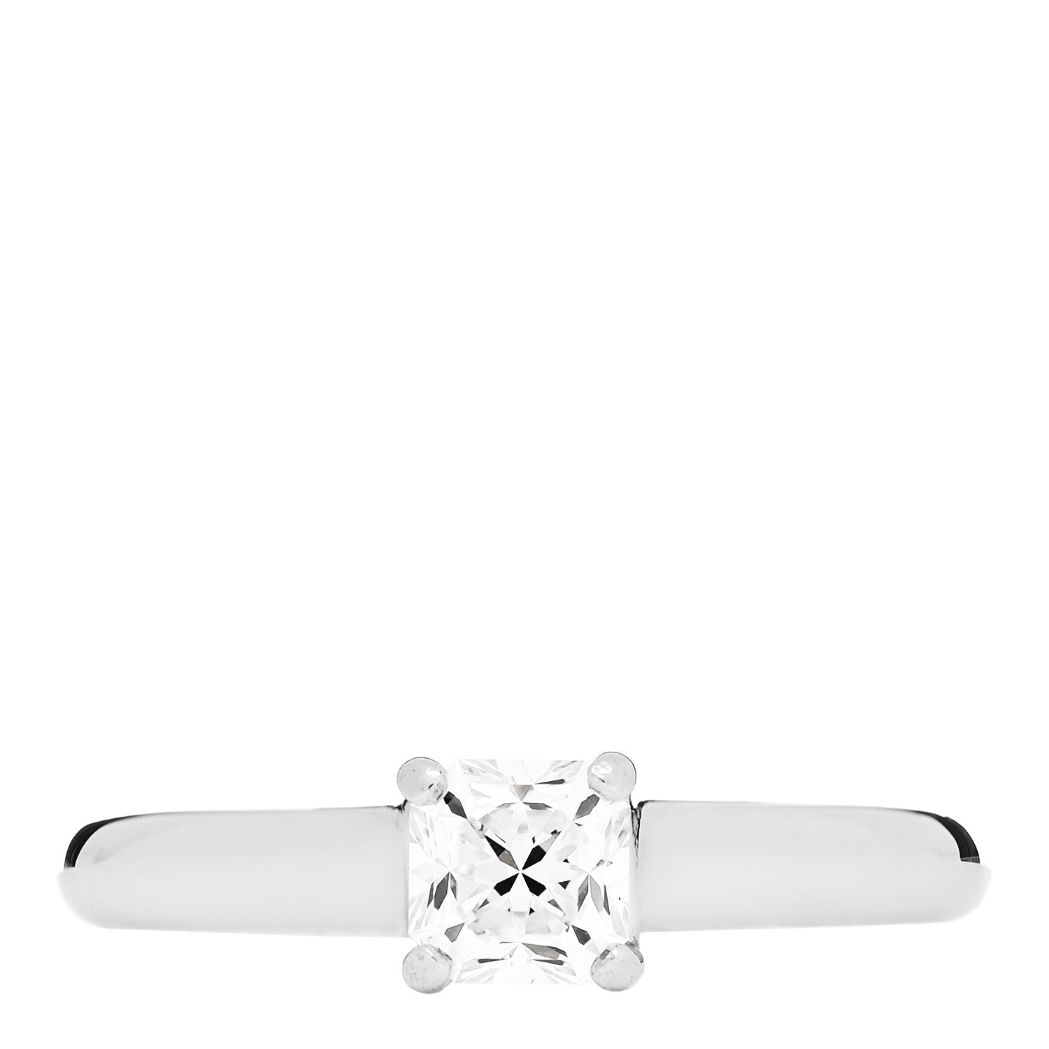 Tiffany Platinum Diamond .54ct Solitaire Lucida Engagement Ring 54 6.75 1 of 6