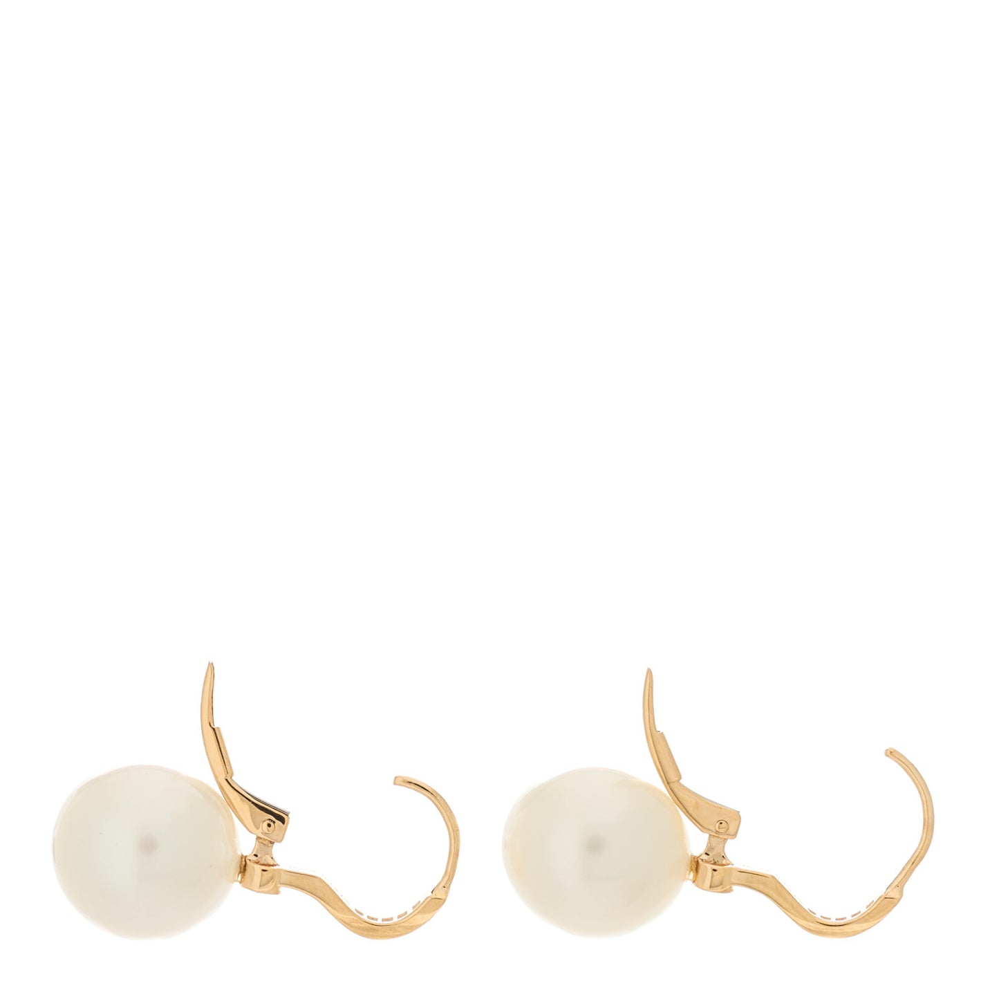 18K Rose Gold Diamond South Sea Pearl Noble Drop Earrings