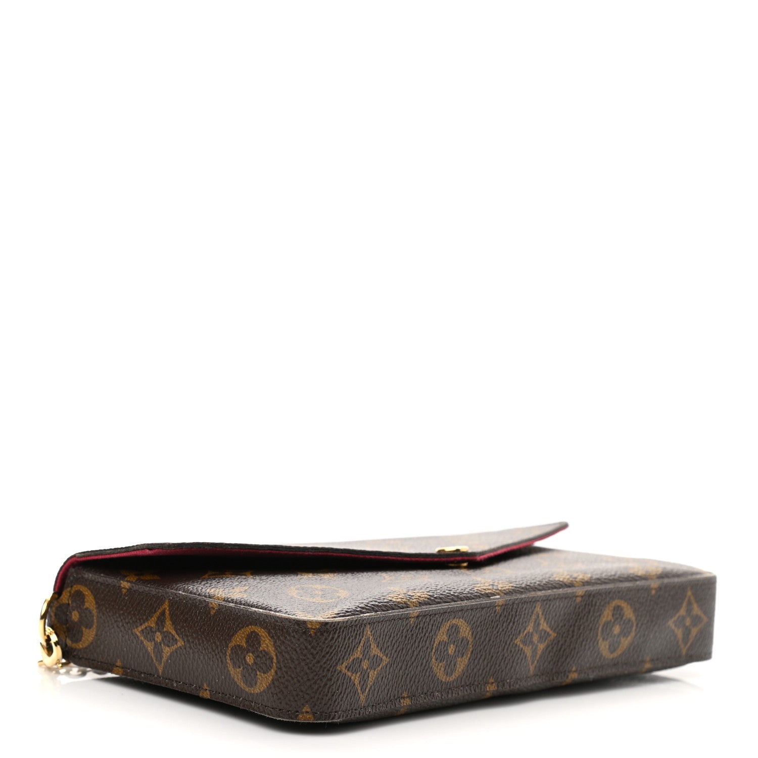 Louis Vuitton Monogram Pochette Felicie Chain Wallet Fuchsia 5 of 16