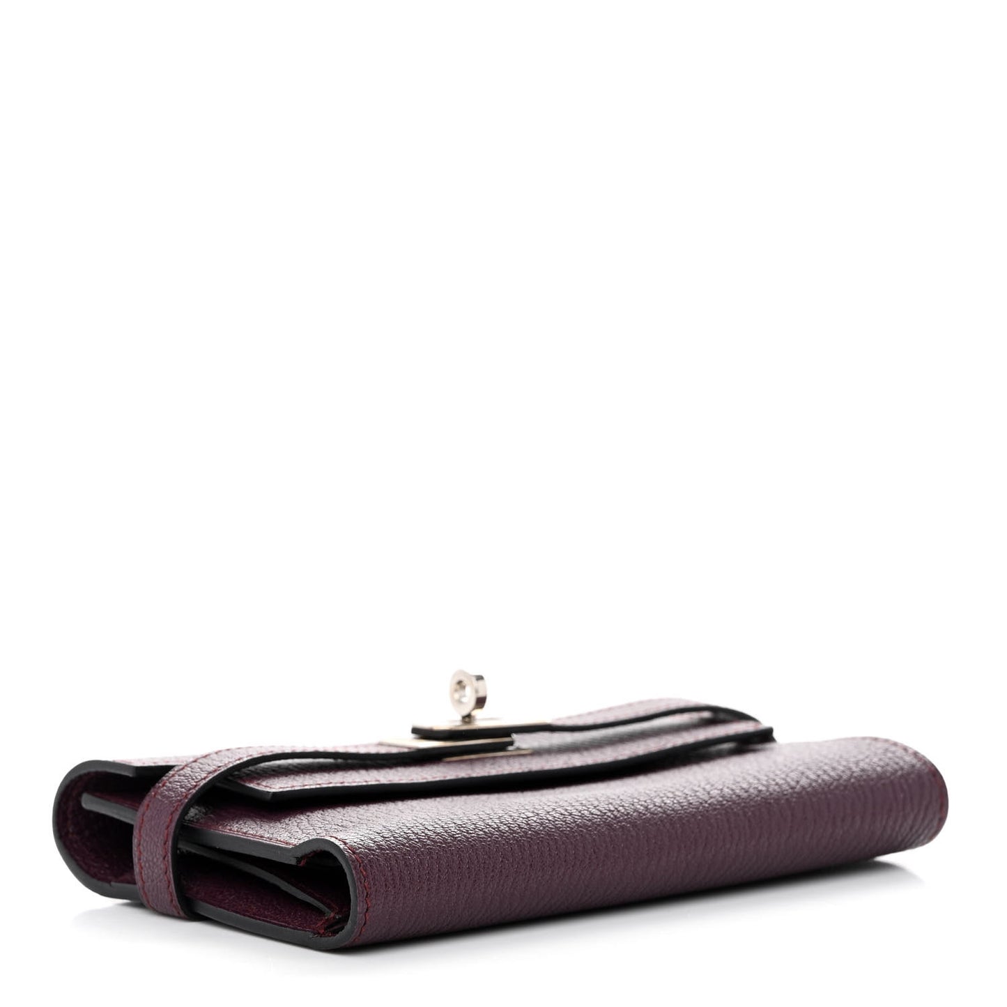 Chevre Mysore Medium Kelly Wallet Prune
