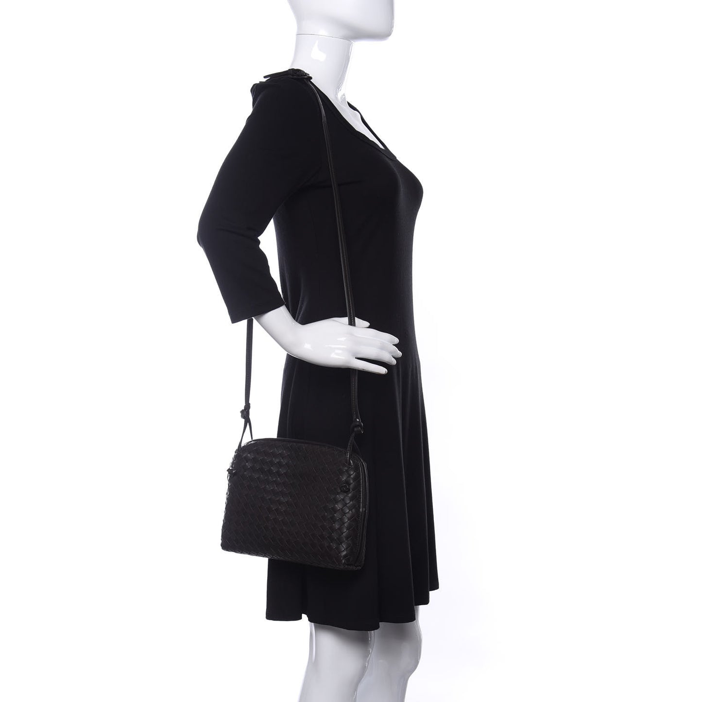 Nappa Intrecciato Nodini Bag Ebano