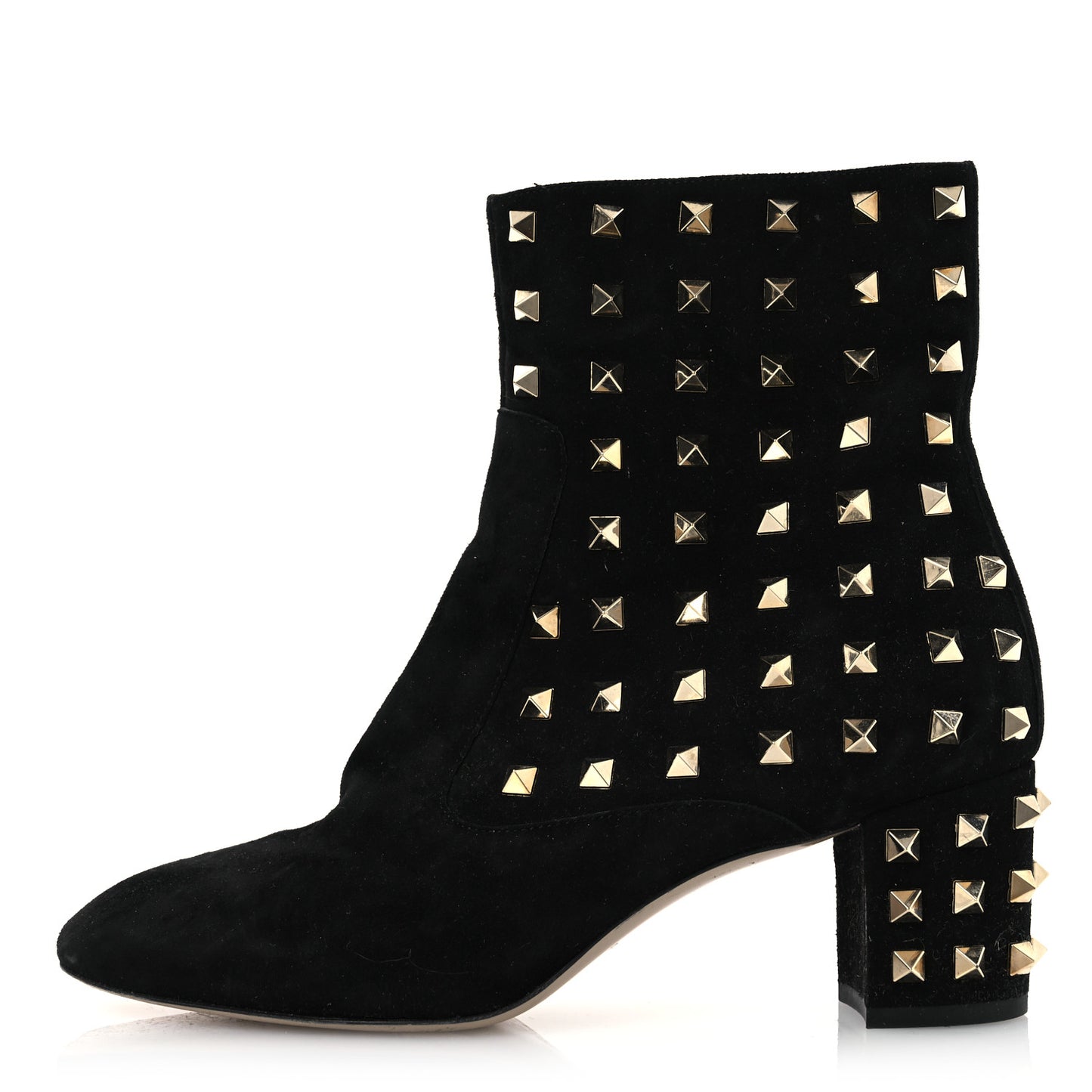 Suede Rockstud 100 Ankle Boots 38 Black