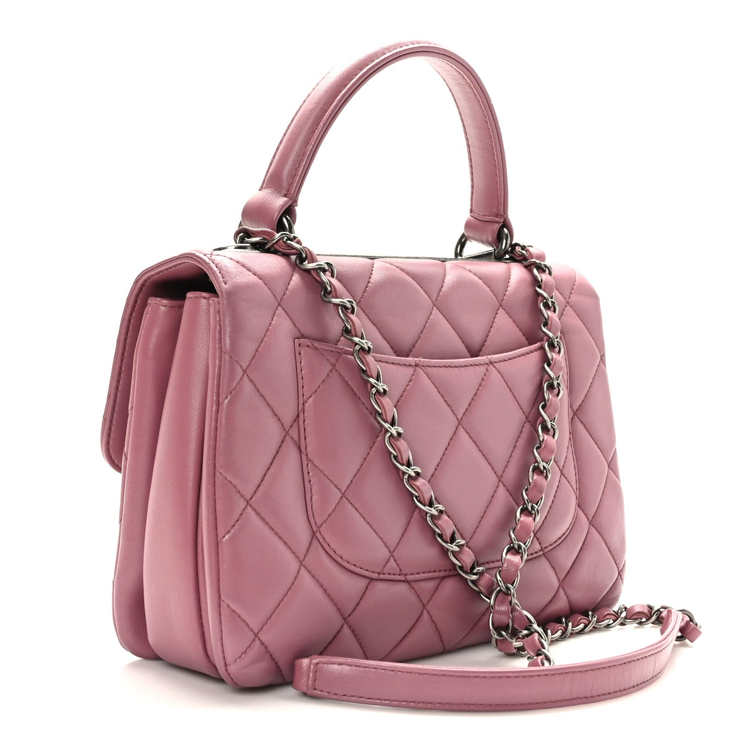 Chanel Lambskin Quilted Small Trendy CC Flap Dual Handle Bag Purple 3 of 10