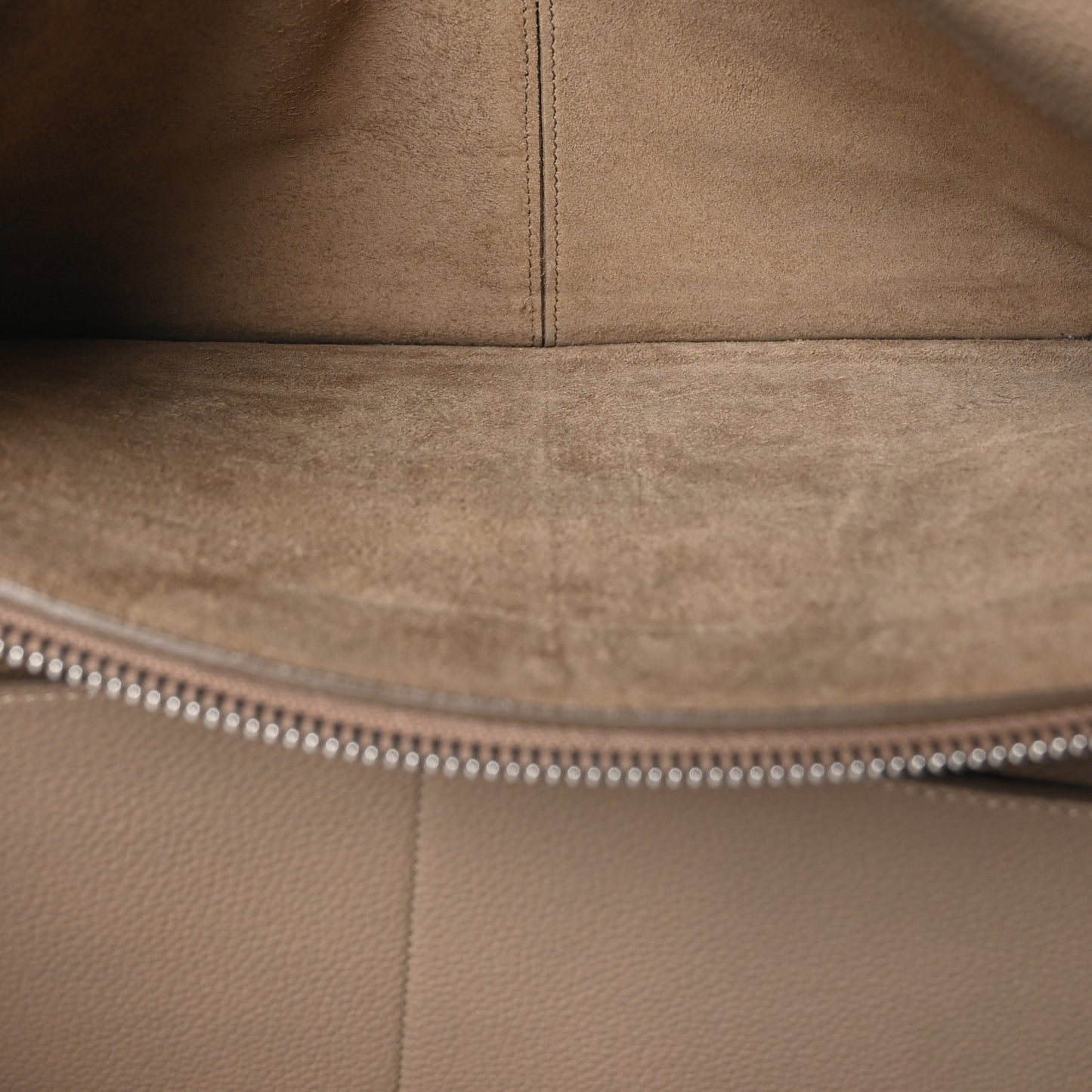 Baby Grained Calfskin Medium Tri-Fold Bag Taupe