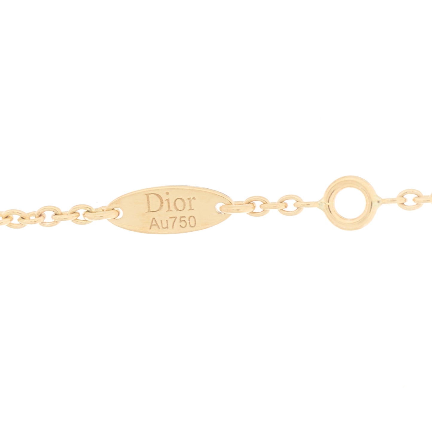 18K Yellow Gold Diamond Mother of Pearl Rose Des Vents 5-Station Necklace