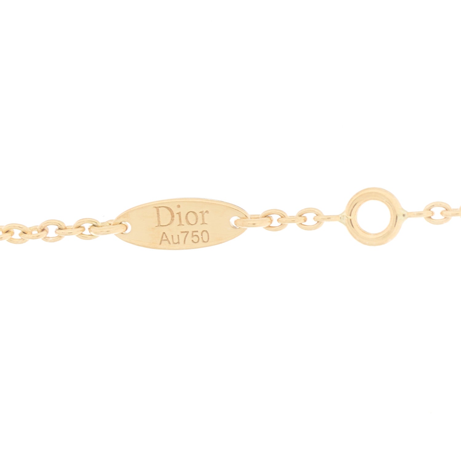 Christian Dior 18K Yellow Gold Diamond Mother of Pearl Rose Des Vents 5-Station Necklace 5 of 6