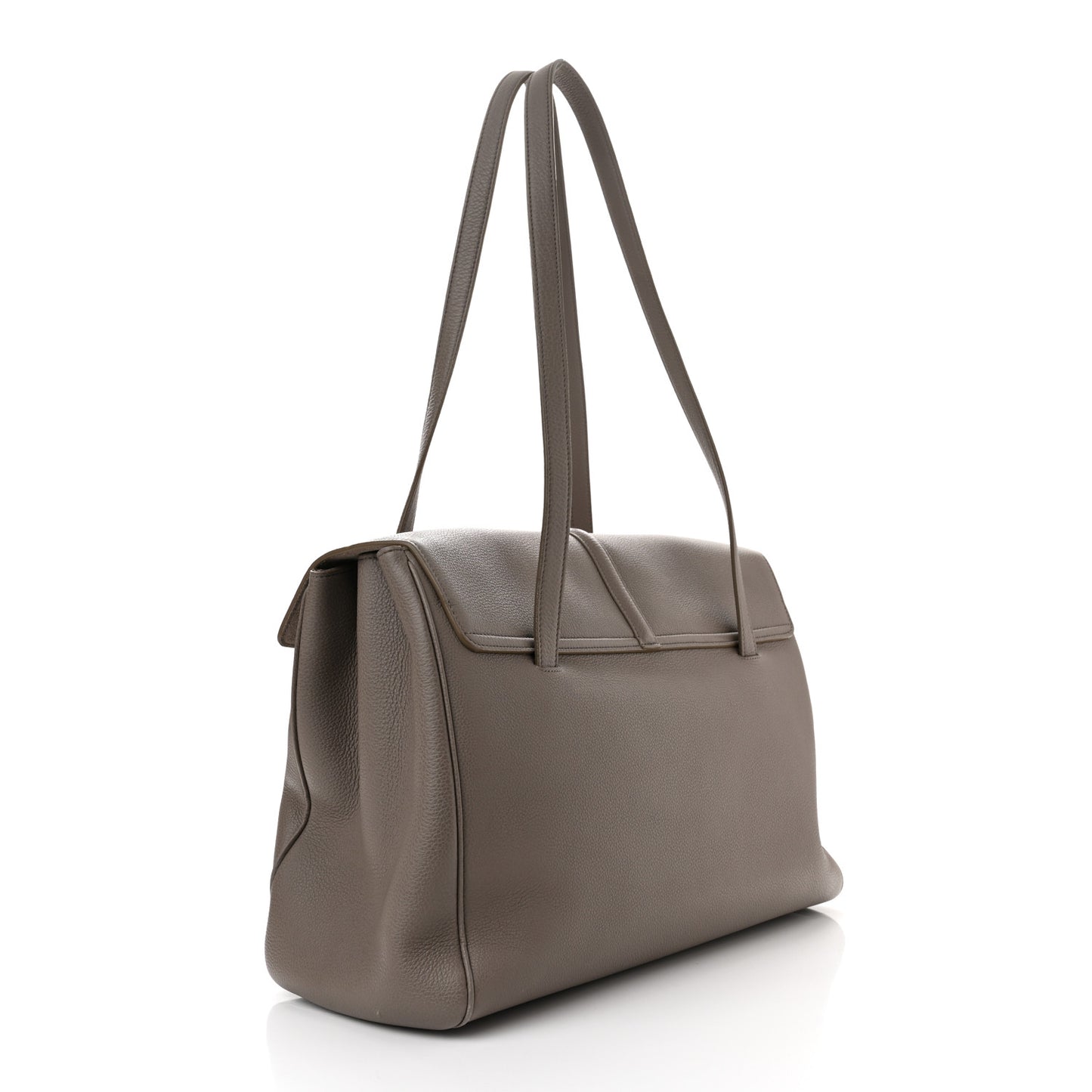 Supple Grained Calfskin Large Soft 16 Bag Pebble