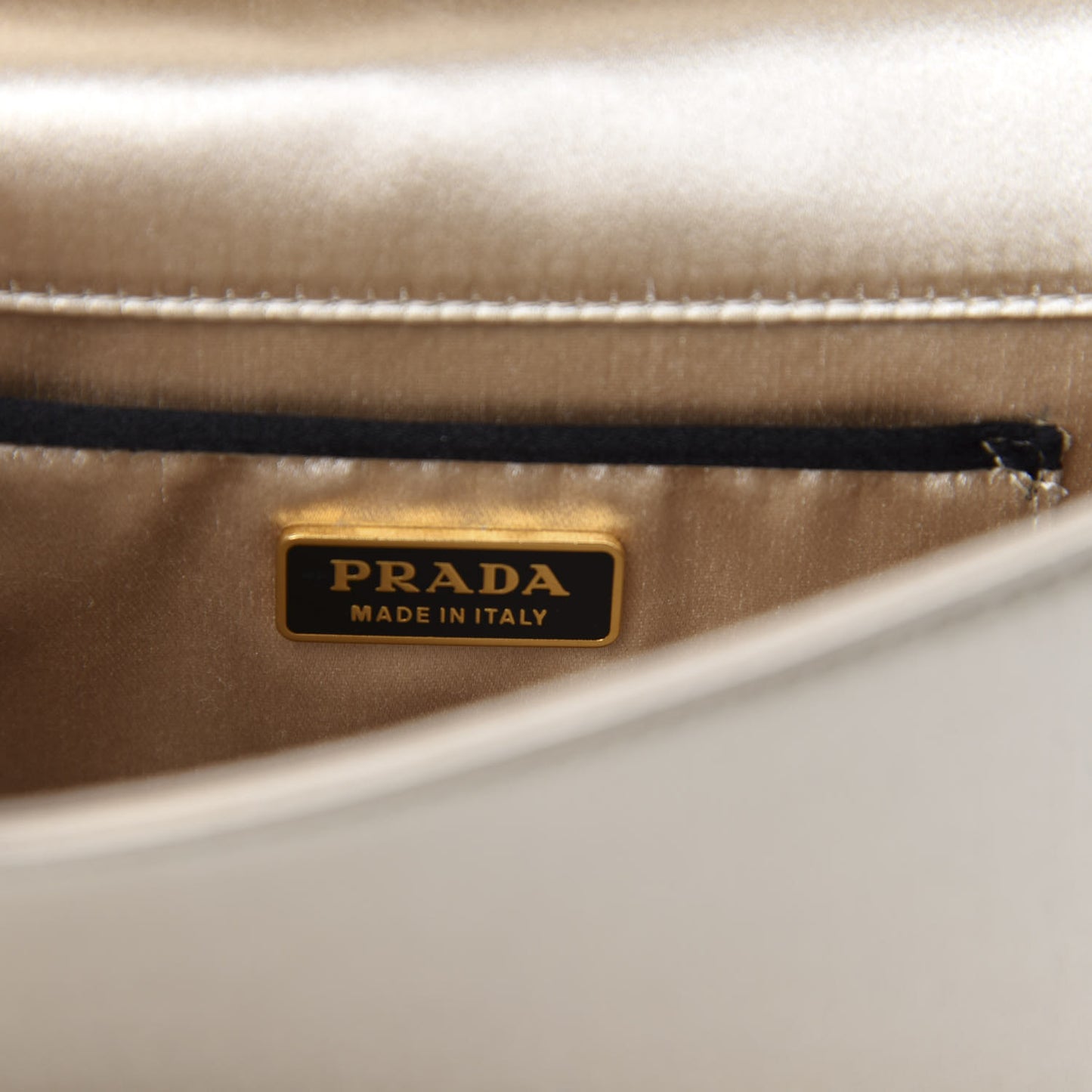 Satin Flap Clutch Bag Sabbia