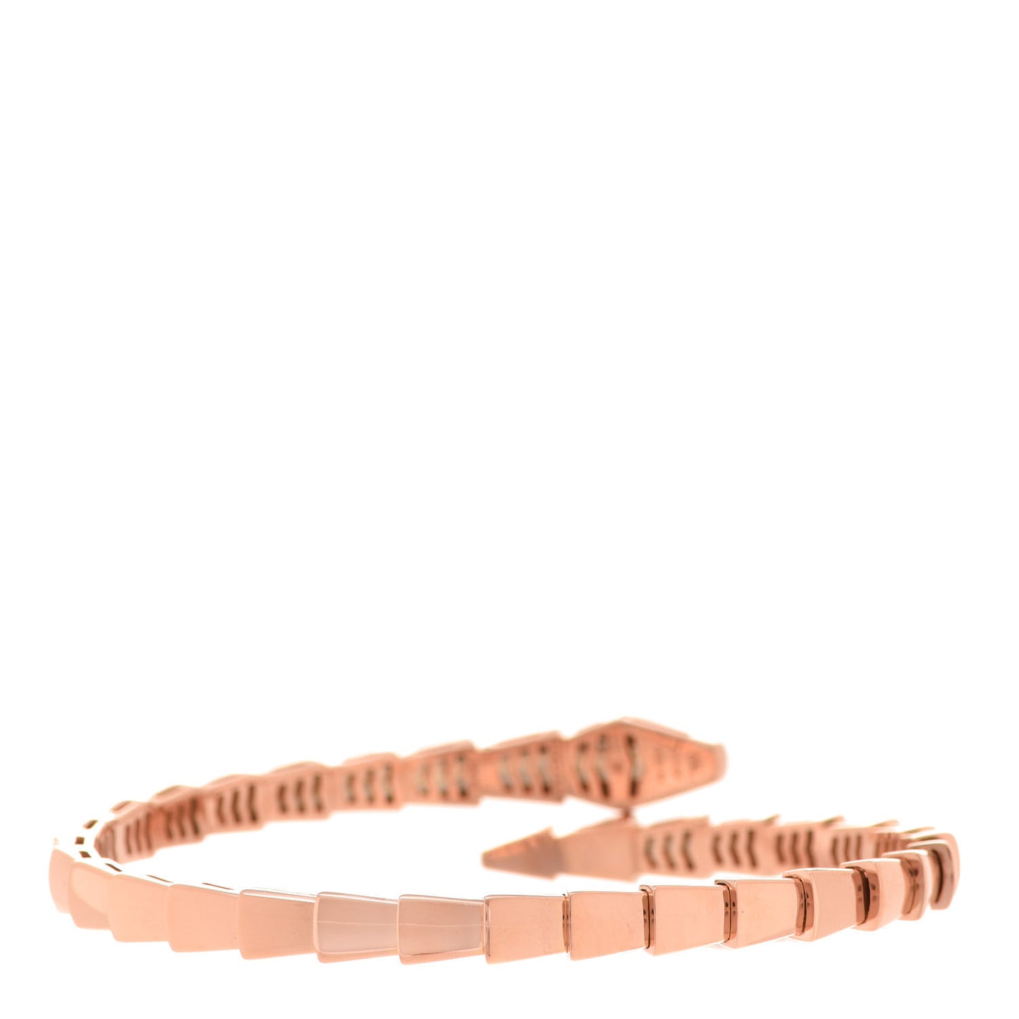 18K Rose Gold Diamond Serpenti Viper Bracelet S