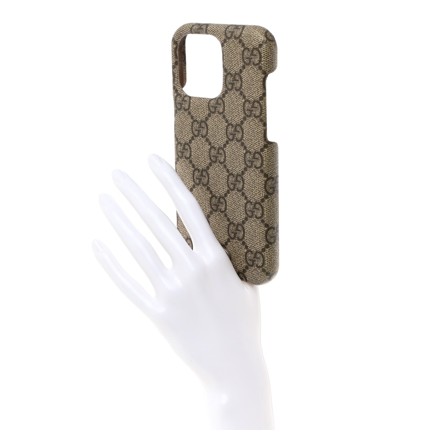 GG Supreme Monogram Ophidia iPhone 14 Pro Max Phone Case Beige Ebony