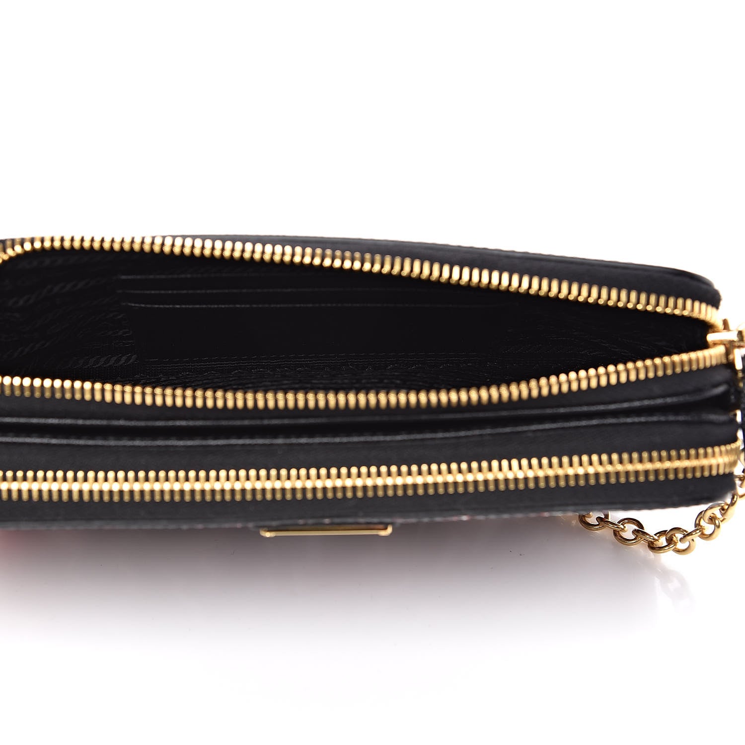 Prada X UNIVERSAL STUDIOS Saffiano Thunder Frankenstein Mini Double Zip Chain Crossbody Bag Lacca 5 of 11
