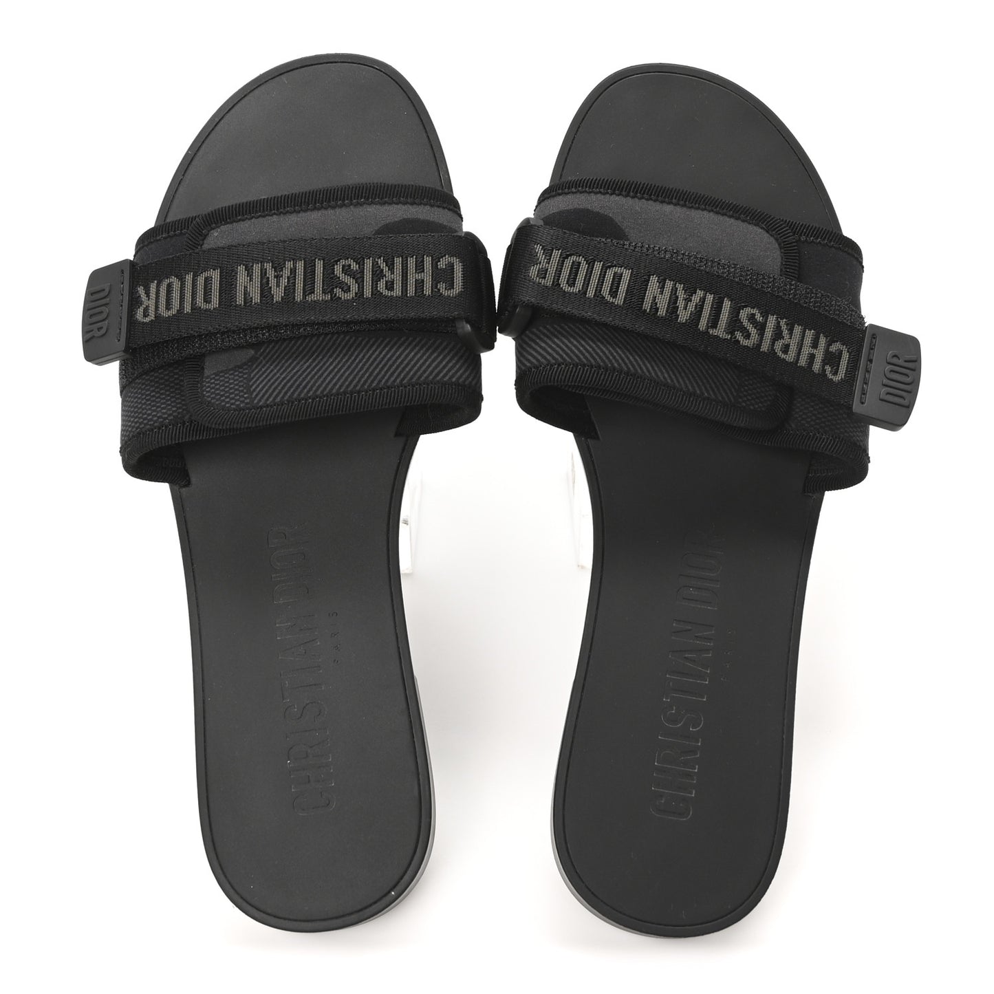 Technical Stretch Fabric Camouflage Dio(r)evolution Slide Sandals 39 Black Military