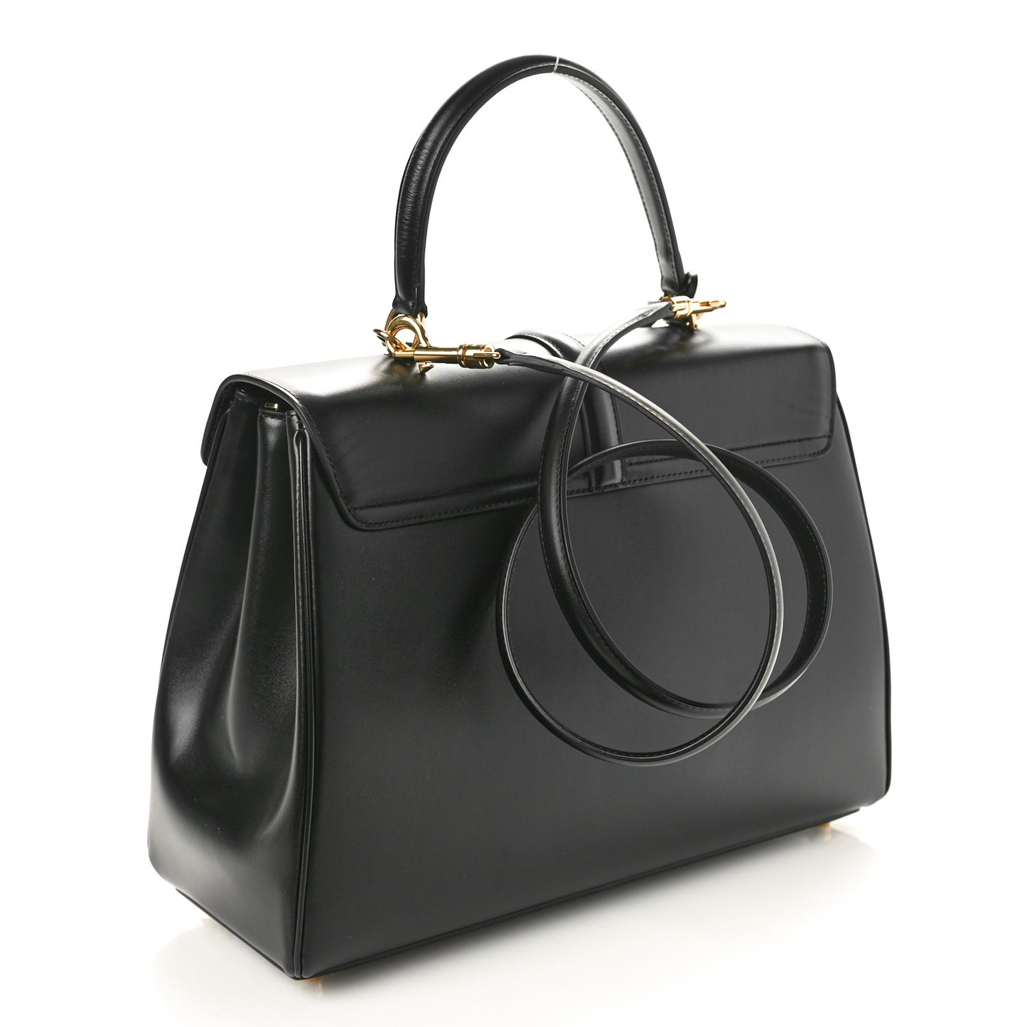 Calfskin Classique 16 Top Handle Bag Black