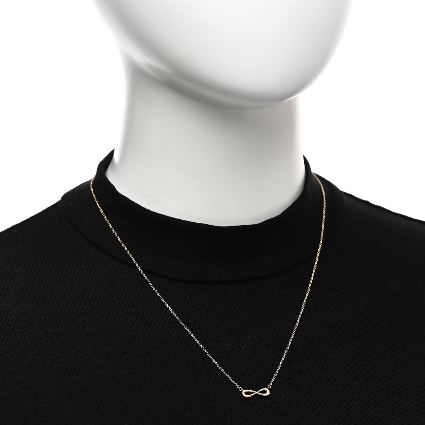 18K Yellow Gold Infinity Pendant Necklace