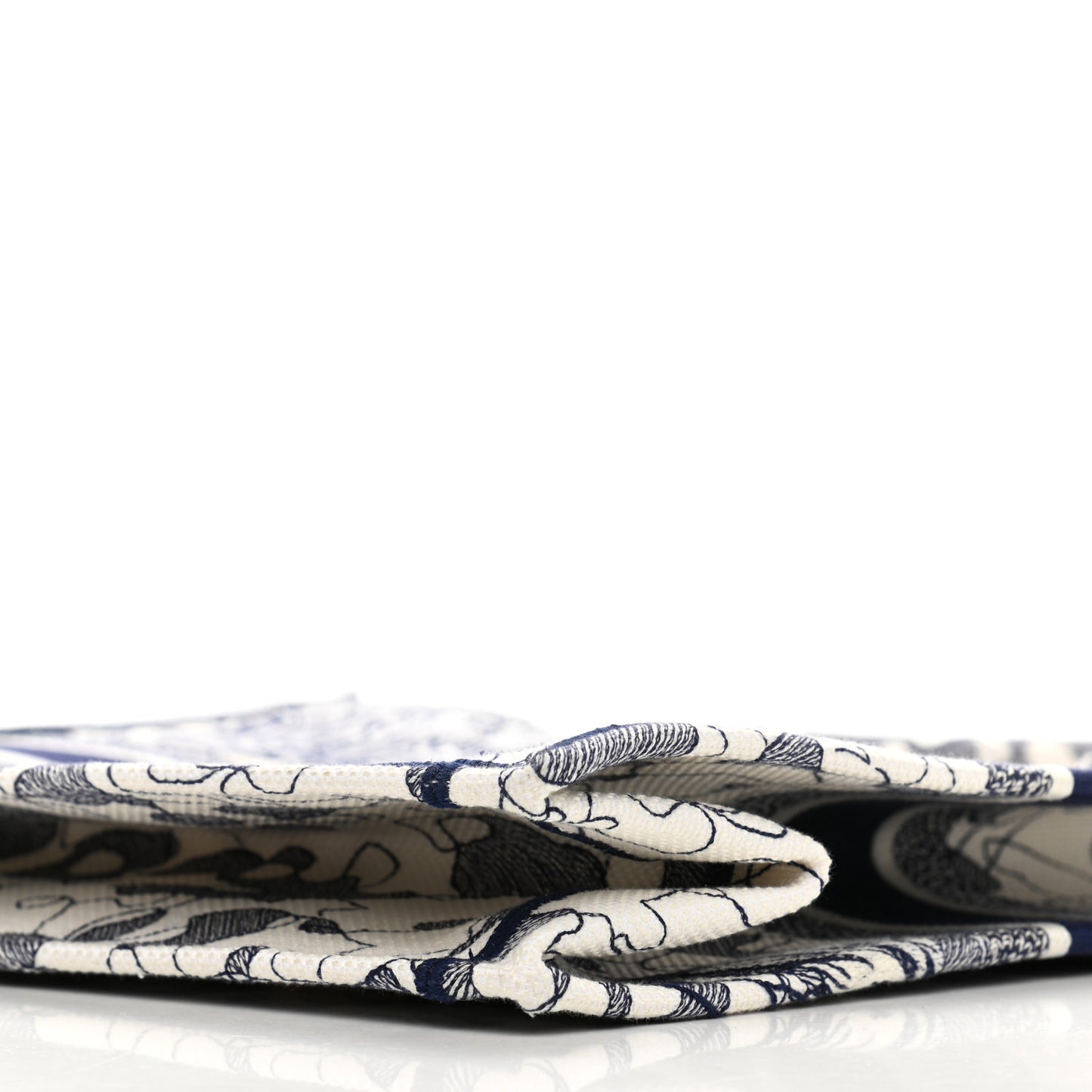 Canvas Embroidered Large Around The World Book Tote Blue