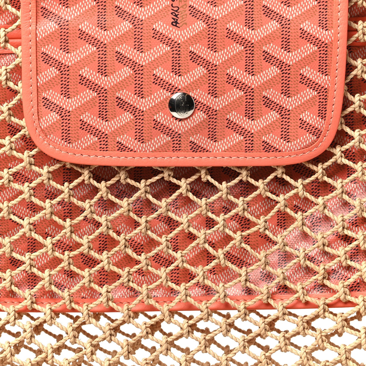 Goyard Goyardine Net Aligre Tote Coral 7 of 9