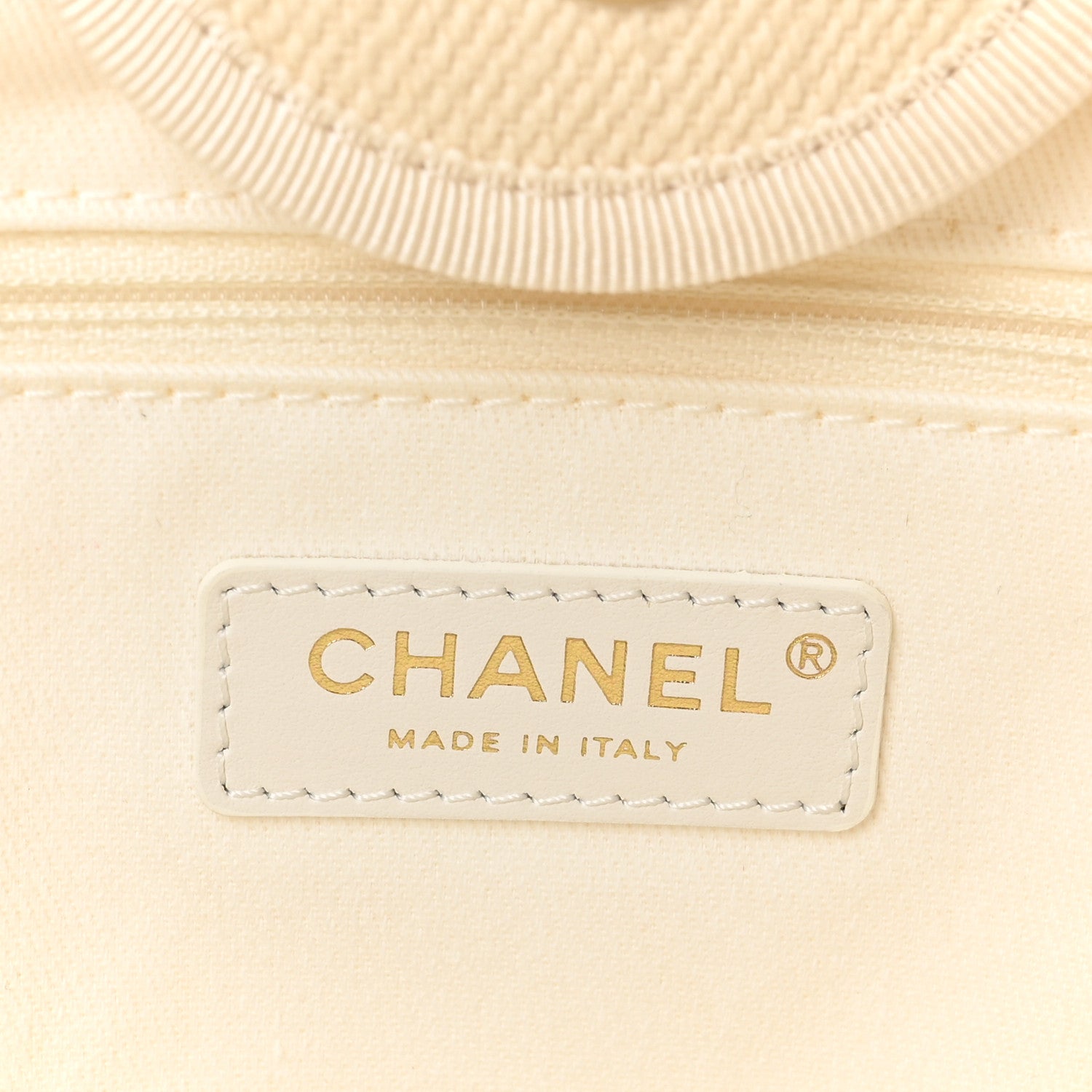 Chanel Canvas Pearl Medium Deauville Tote Ecru Beige 5 of 9