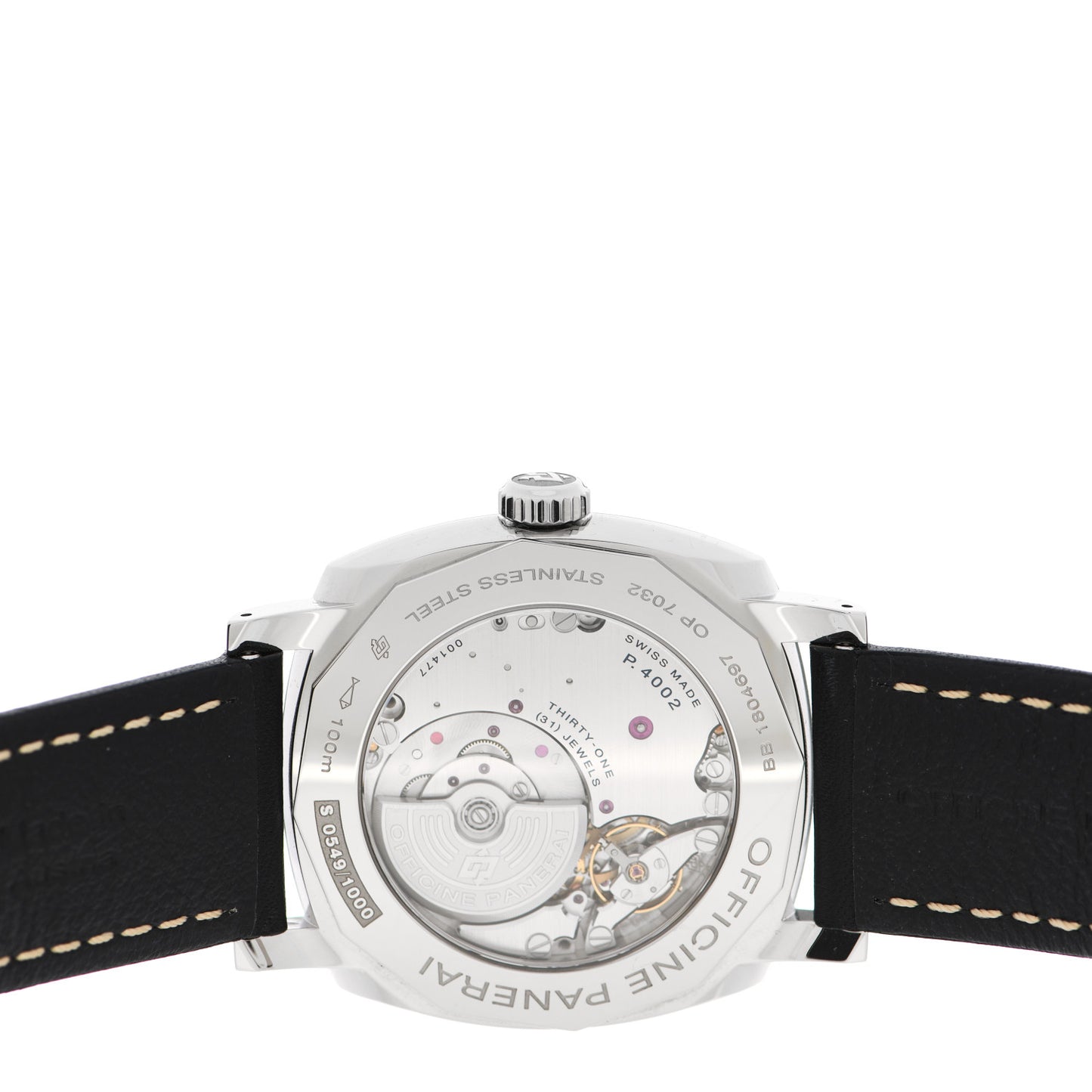 Stainless Steel Calfskin 45mm Radiomir 1940 3 Days Automatic Watch Black PAM00628
