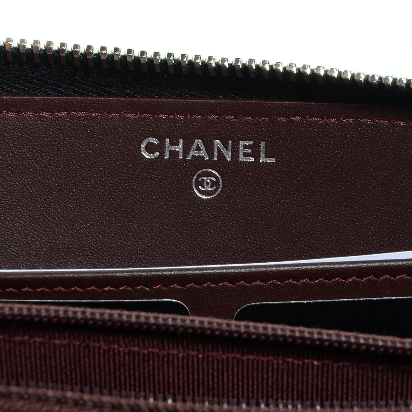 Caviar Quilted Zip Around Wallet Black