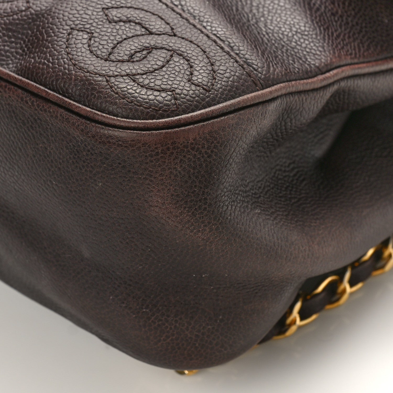 Chanel Caviar CC Backpack Brown 9 of 13
