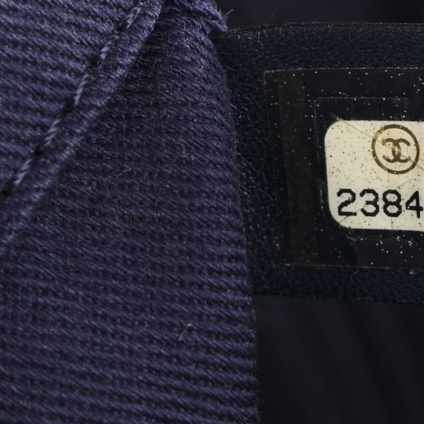 Canvas Sequin Small Deauville Tote Navy