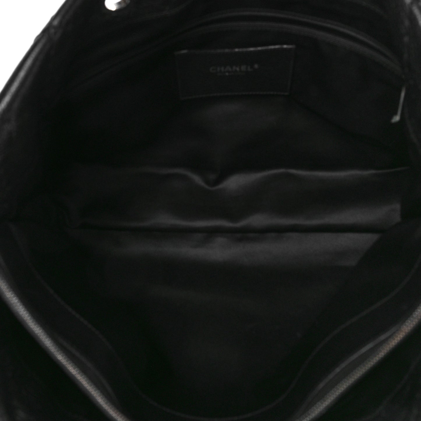 Glazed Calfskin Large On The Road Tote Black