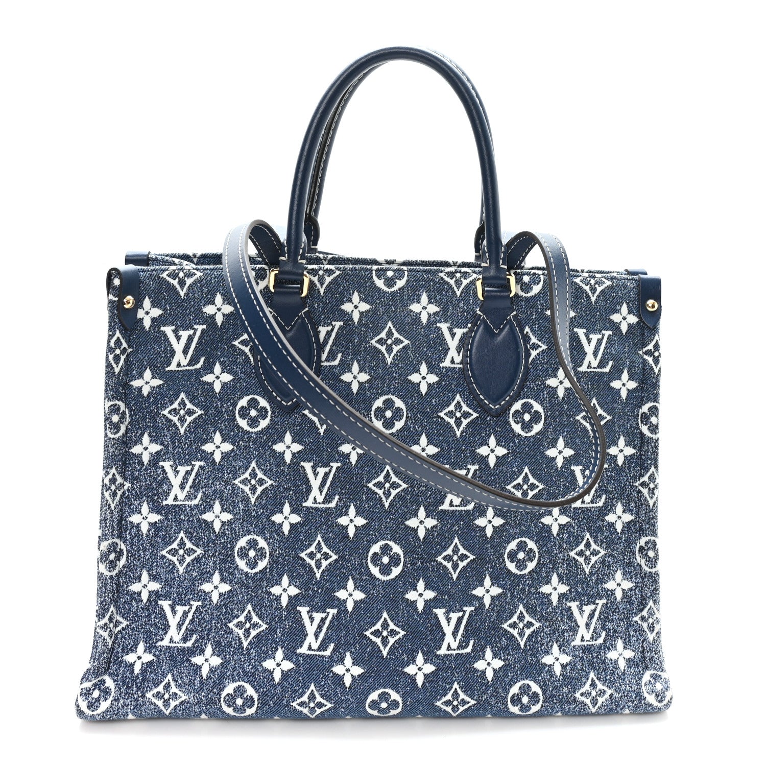 Louis Vuitton Monogram Jacquard Denim Onthego MM Bleu 1882875