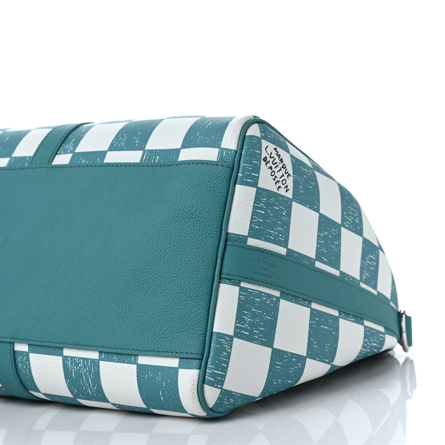 Calfskin Damier Keepall Bandouliere 45 Teal