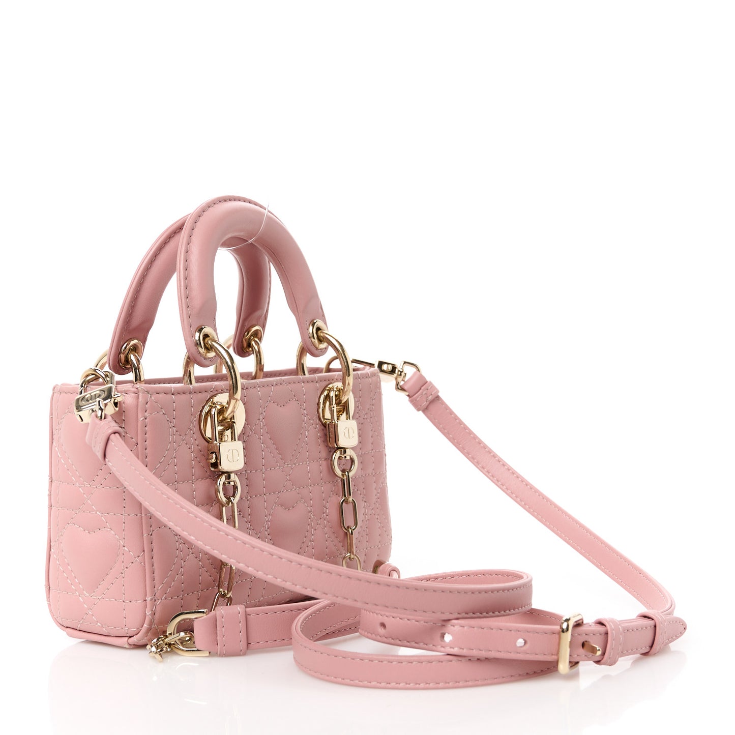Lambskin Cannage Dioramour Micro Lady D-Joy Rose De Vents