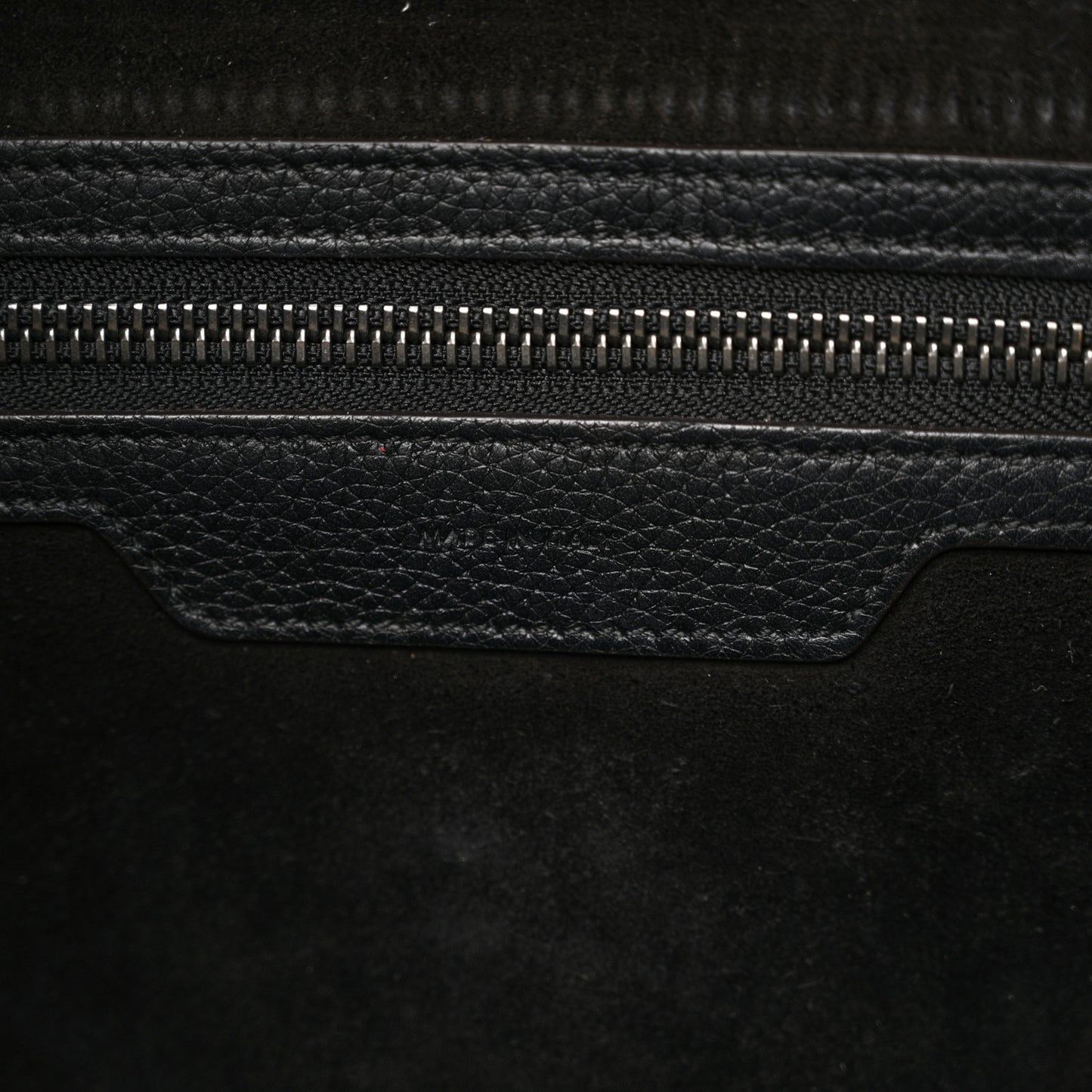 Drummed Calfskin Micro Luggage Black