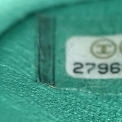 Chanel Caviar Flat Chevron Quilted Medium Double Flap Green 7 of 10