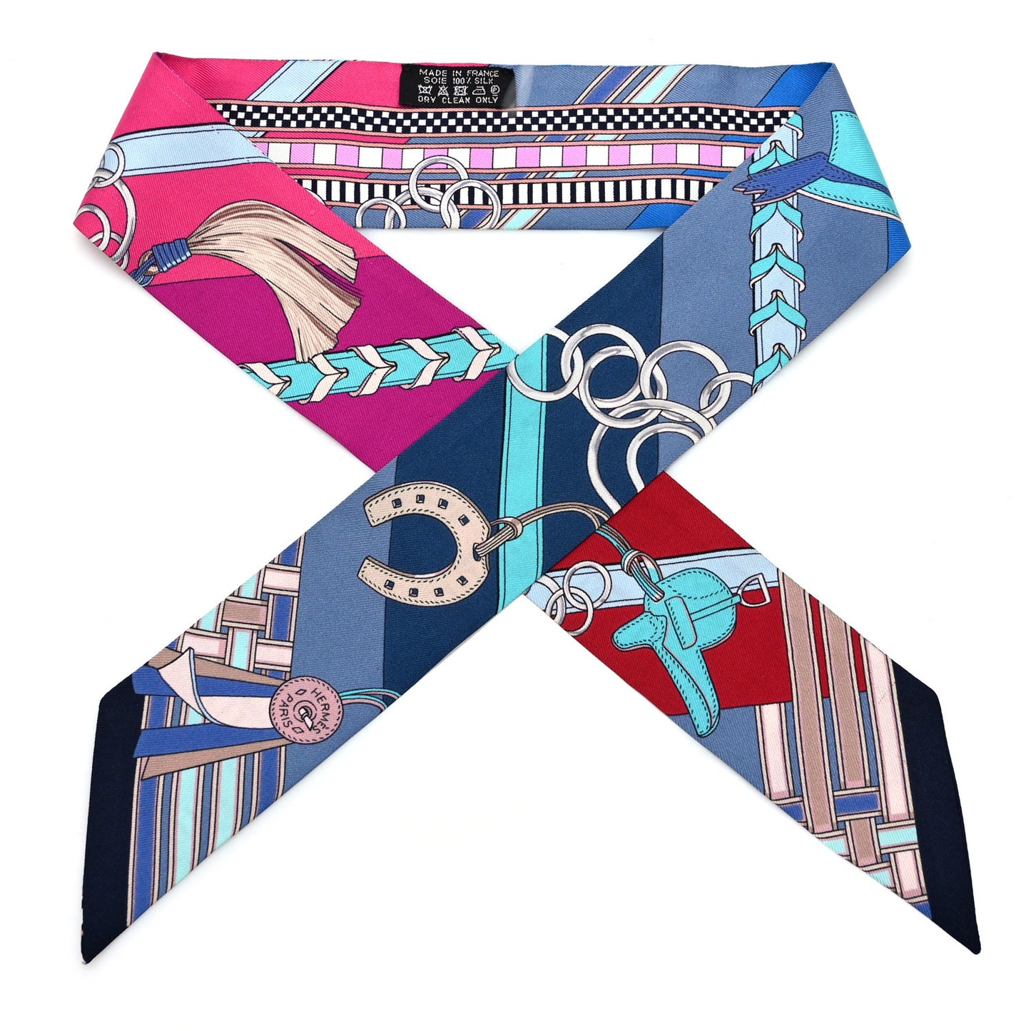 Silk Brides et Gris-Gris Twilly Marine Turquoise Rose