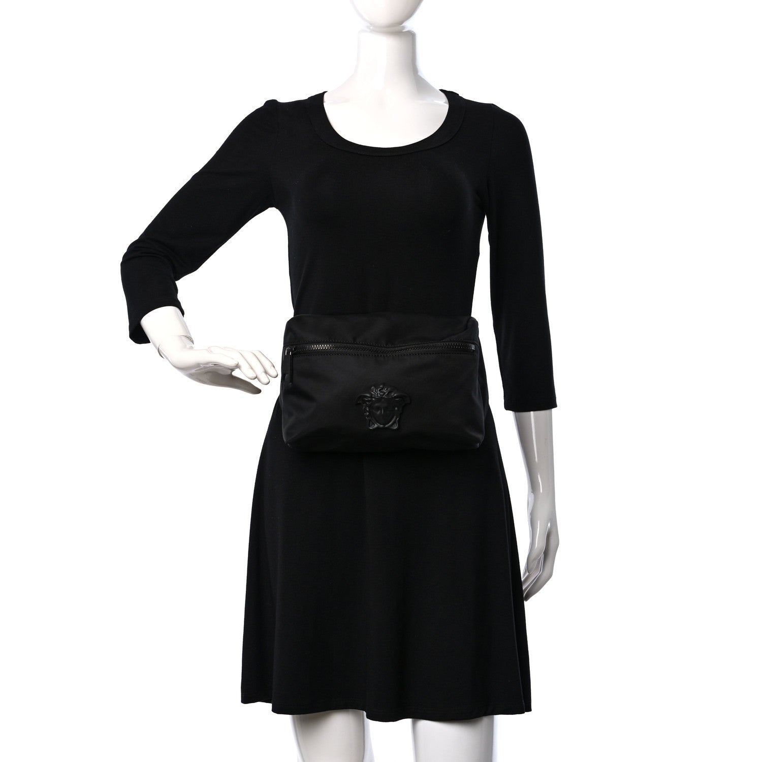Versace Nylon Palazzo Medusa Belt Bag Black Ruthenium 2 of 8