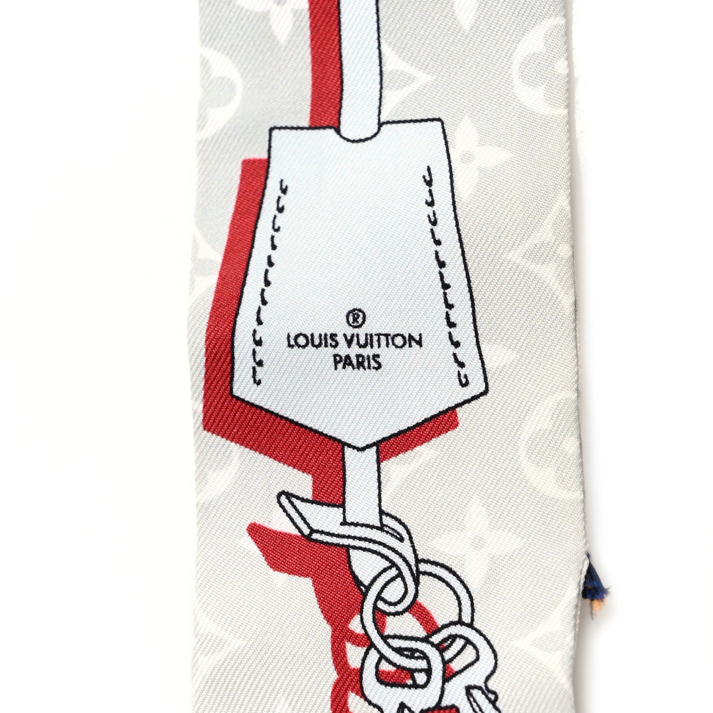 LOUIS VUITTON Silk Monogram Confidential BB Bandeau Gray