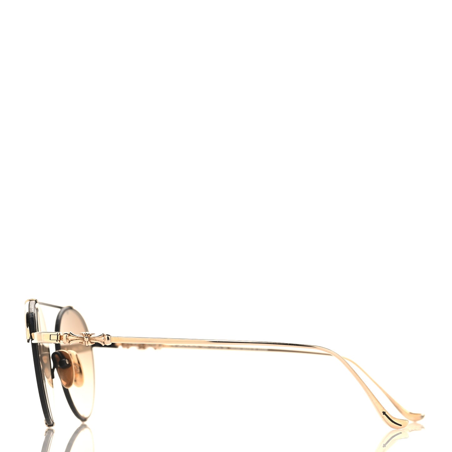 Metal Oralgami Sunglasses Black Gold