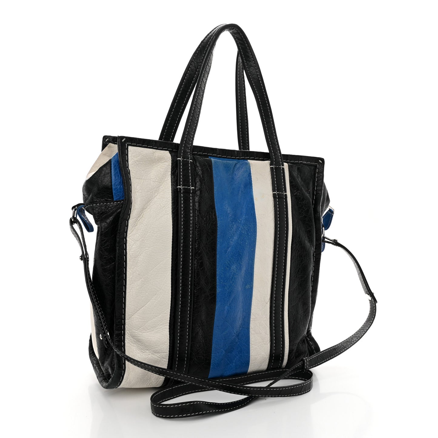 Agneau Arena Multicolore S Bazar Shopper Tote Bleu White Black