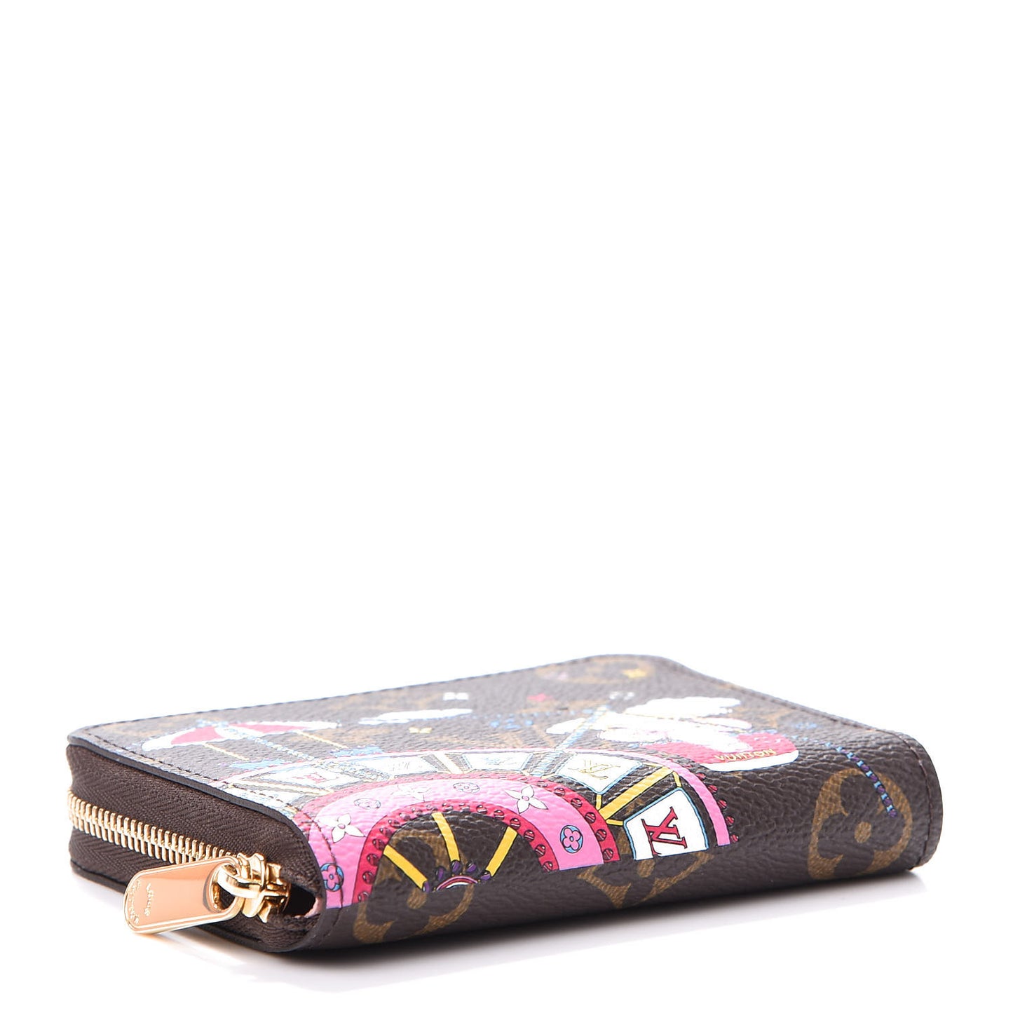 Monogram 2020 Christmas Animation Big Wheel Zippy Coin Purse Rose Ballerine