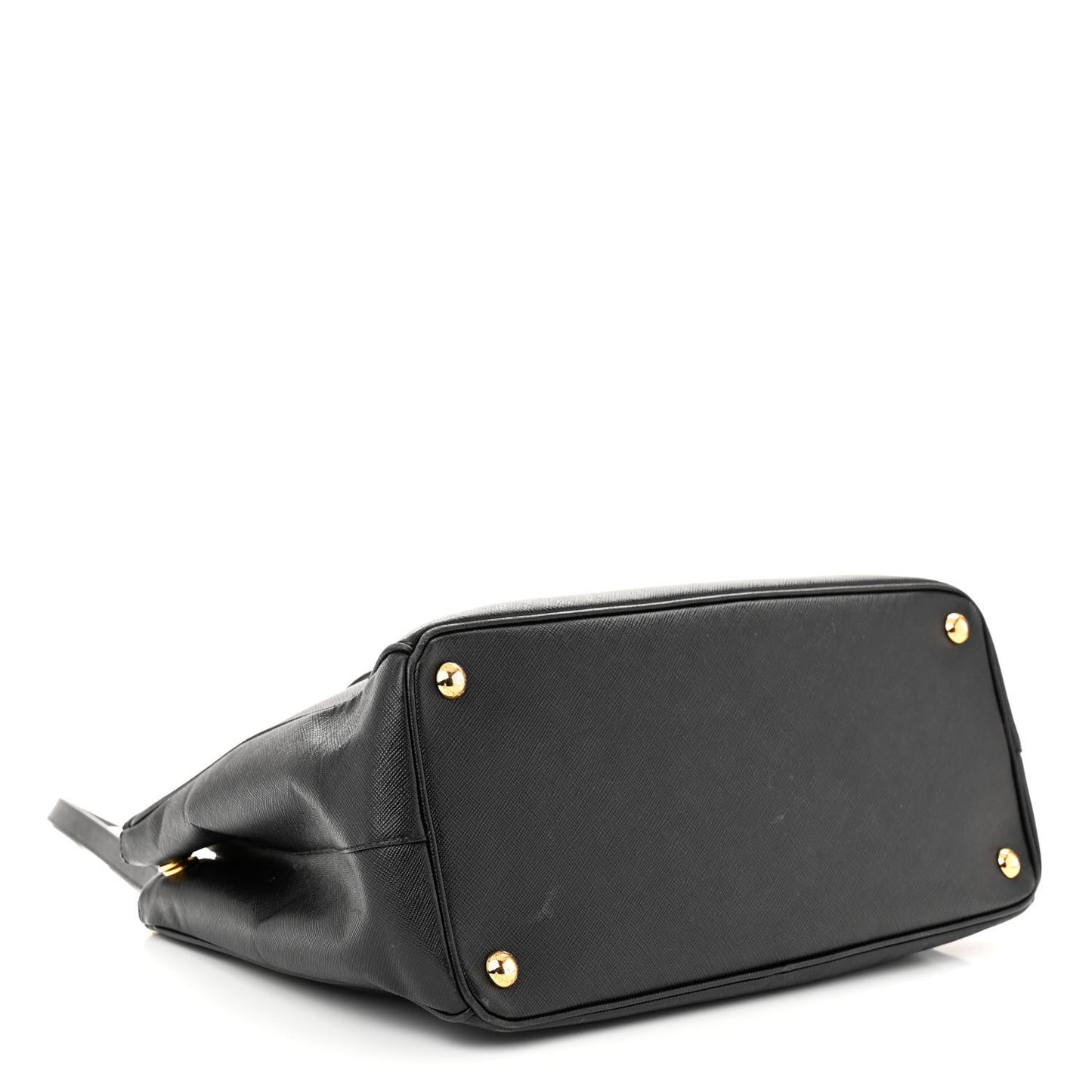 Saffiano Medium Galleria Double Zip Tote Black