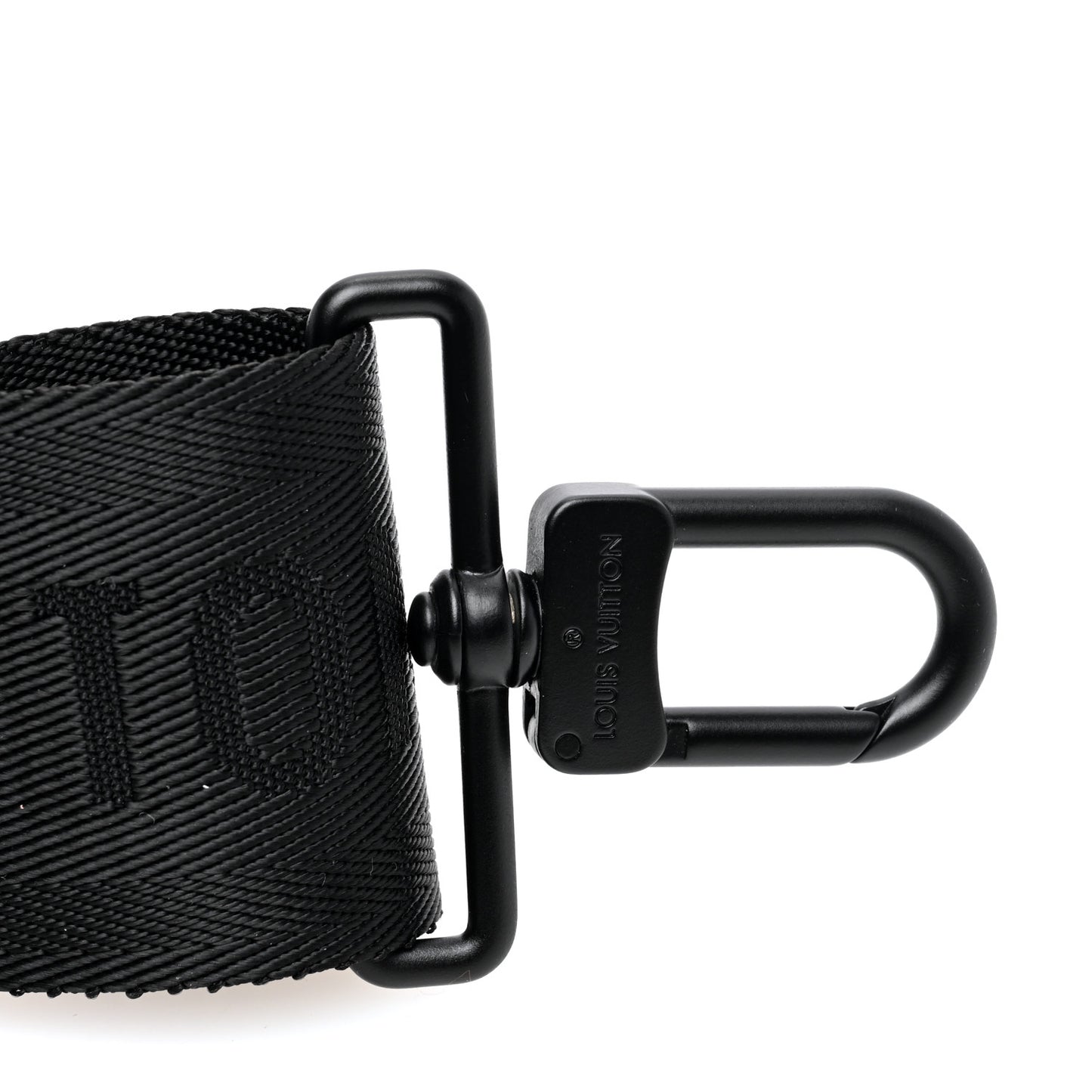 Jacquard Canvas Keepall Bandouliere Adjustable Shoulder Strap Black