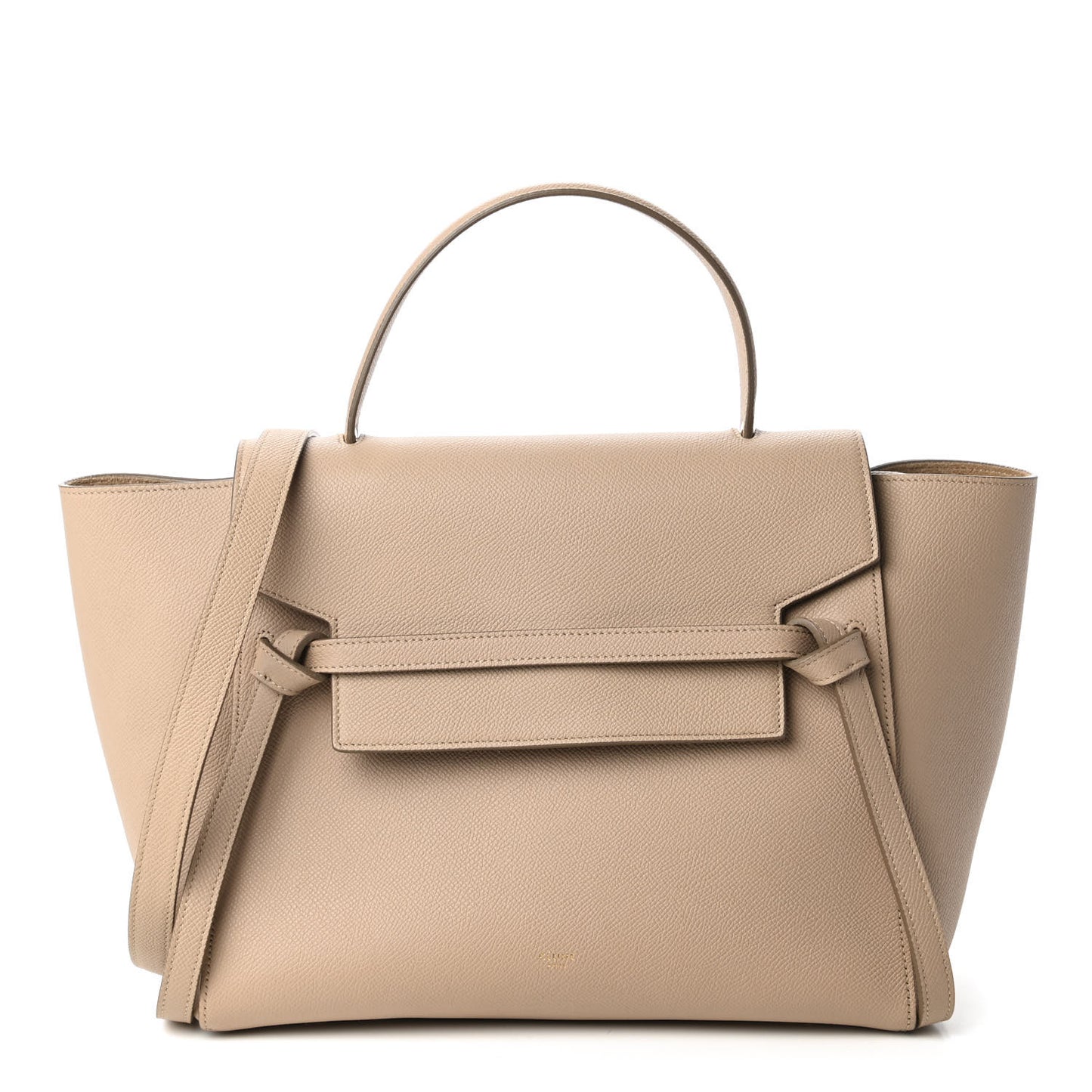 Grained Calfskin Mini Belt Bag Light Taupe
