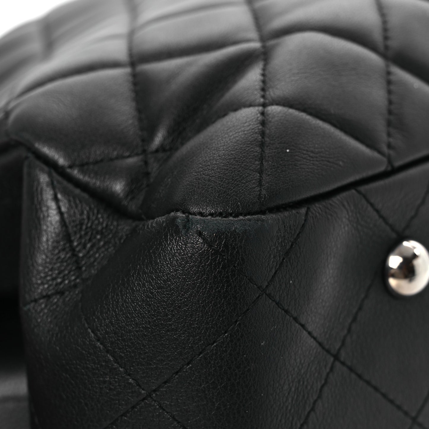 Calfskin Quilted Large CC Shopping Tote Black