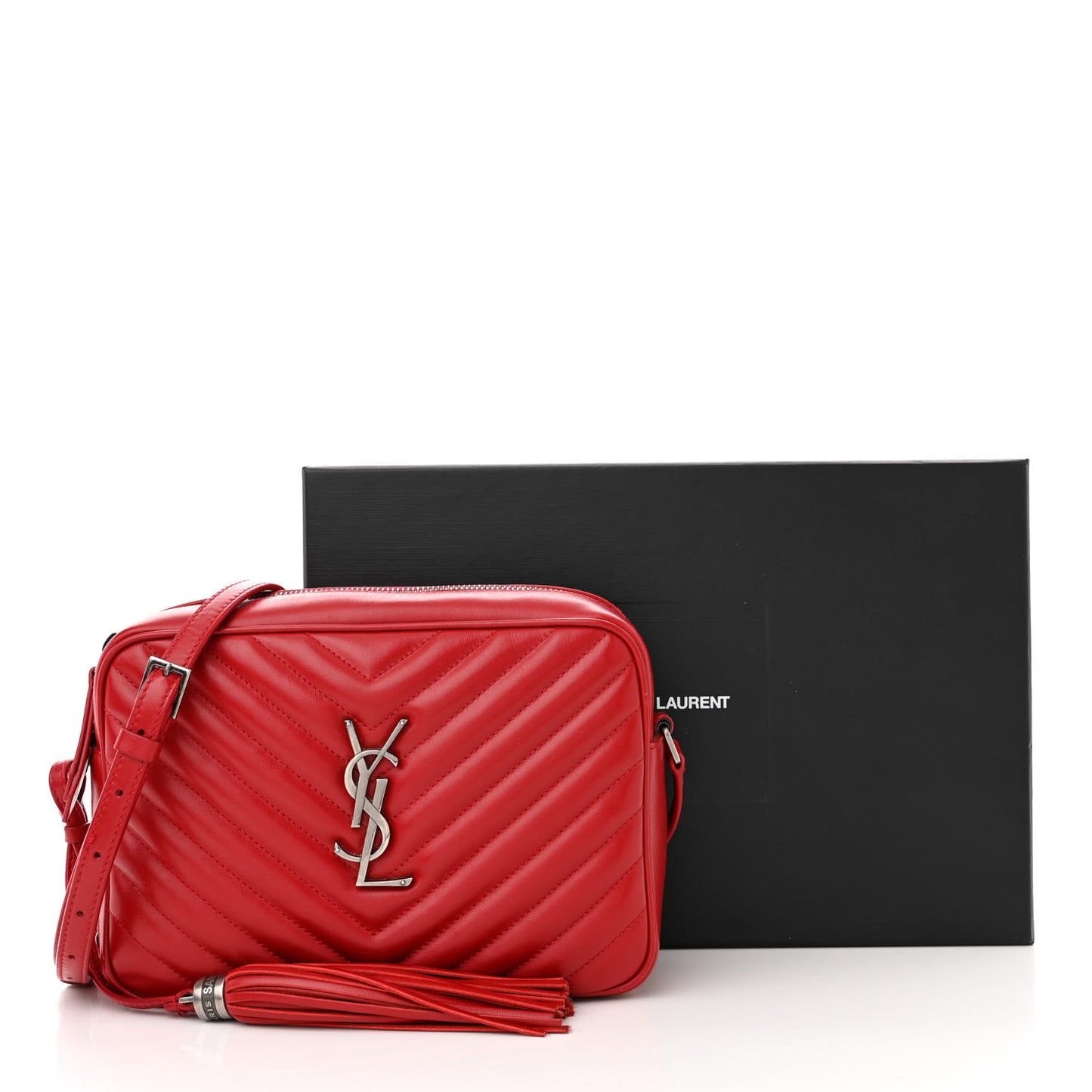Calfskin Matelasse Monogram Lou Camera Bag Red