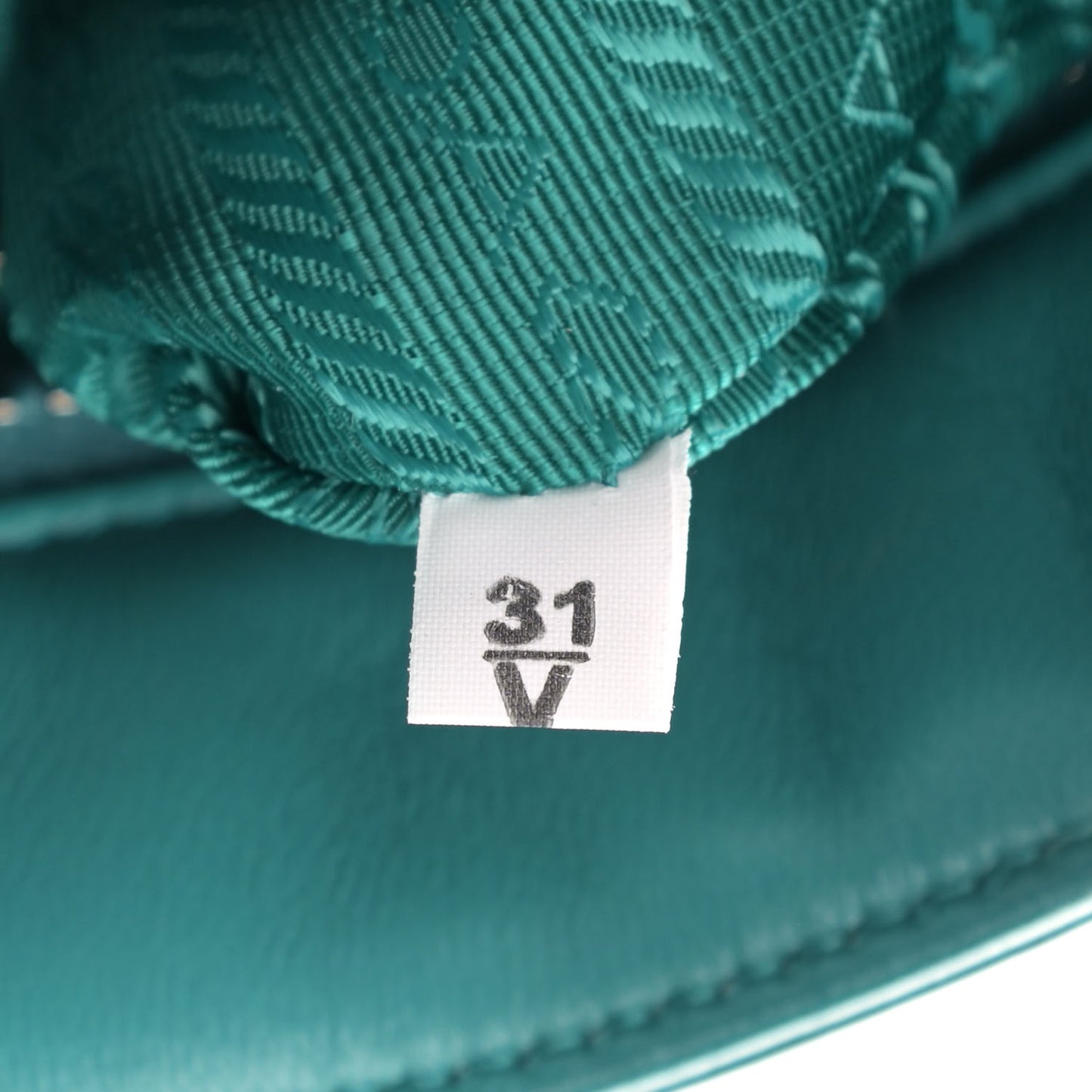 Nappa Triangle Pocket Small Tote Bag Teal