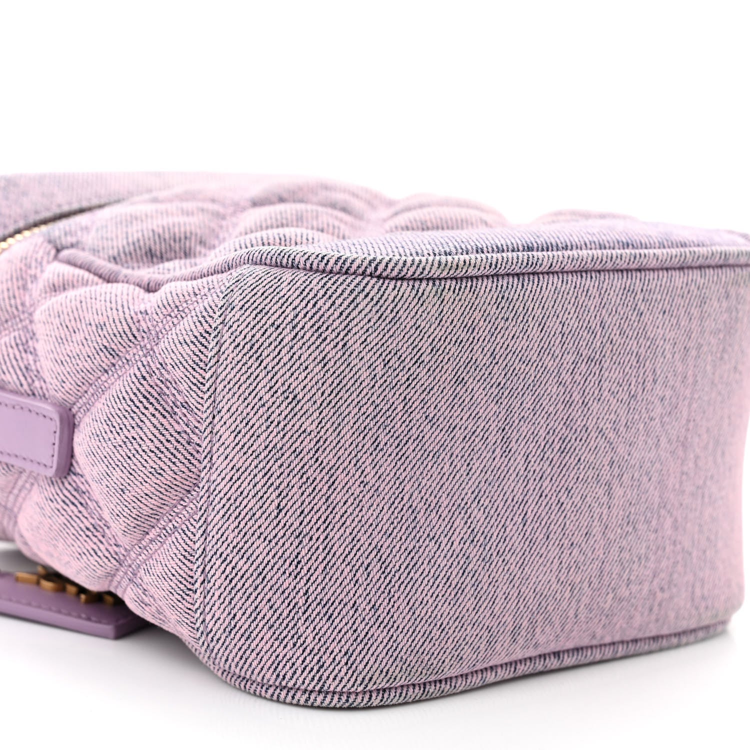 Saint Laurent Denim Quilted 80's Vanity Bag Bleached Lilac 9 of 10